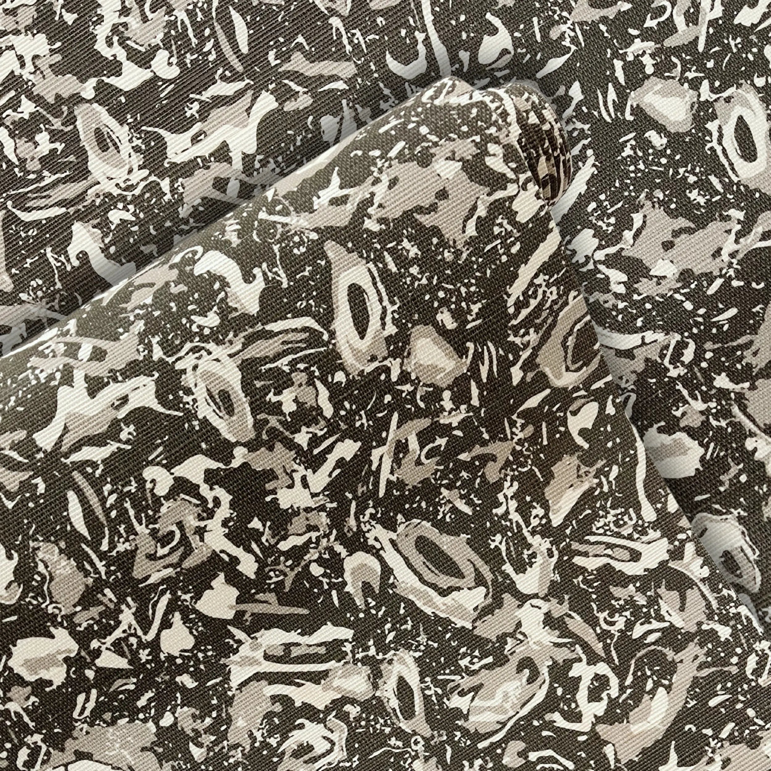 River Reef wallpaper in Coal by Emily Daws – product view of repeating motif for interior walls