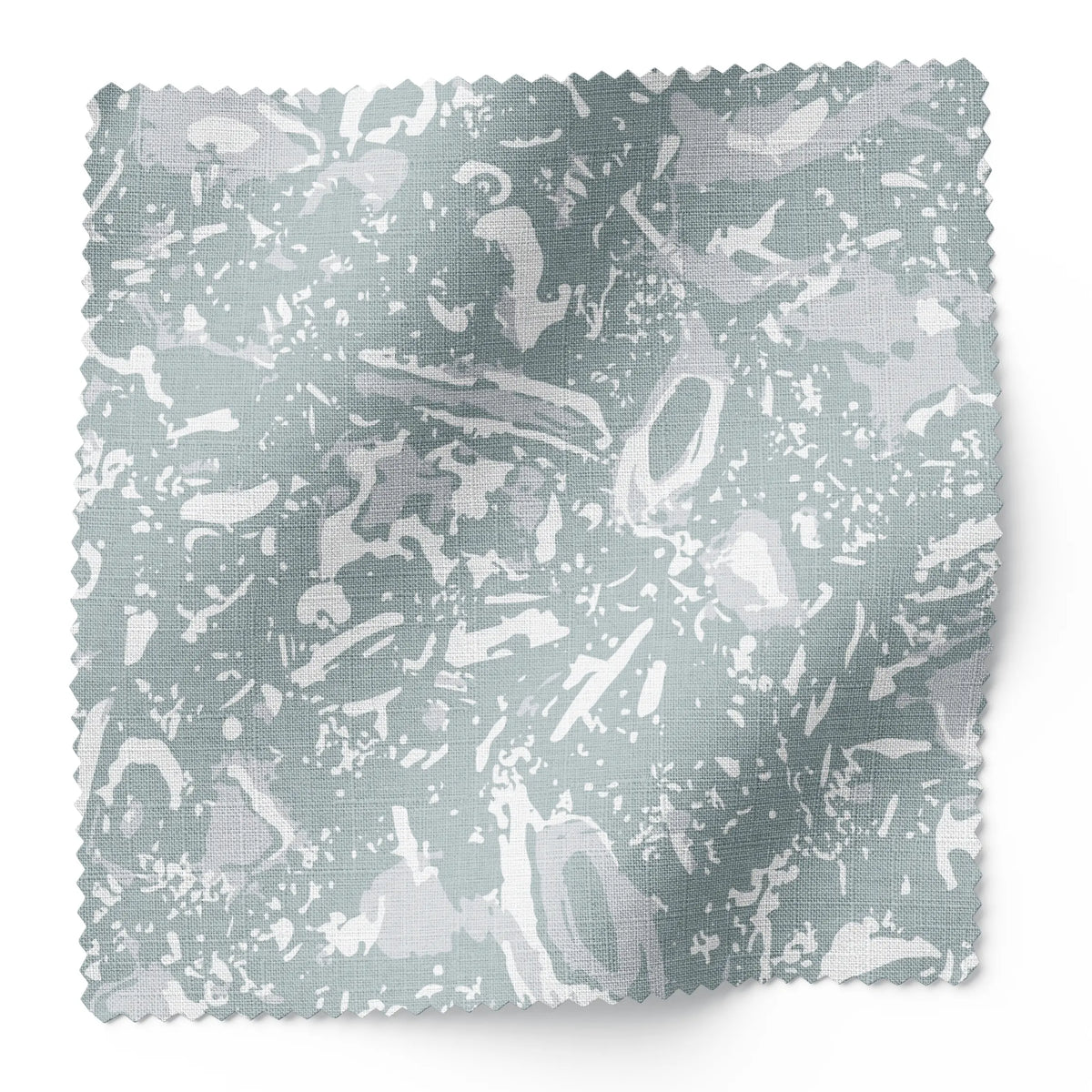 River Reef fabric swatch in Piazza by Emily Daws — 6x6 Belgian linen sample, Waterways Collection