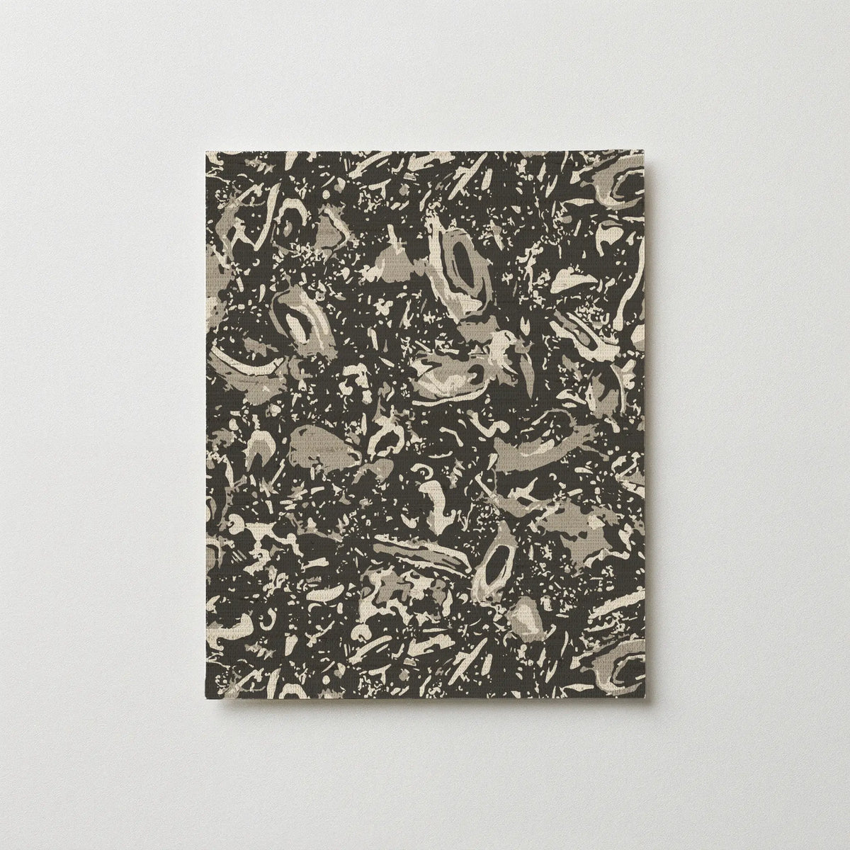 River Reef Grasscloth Swatch in Coal