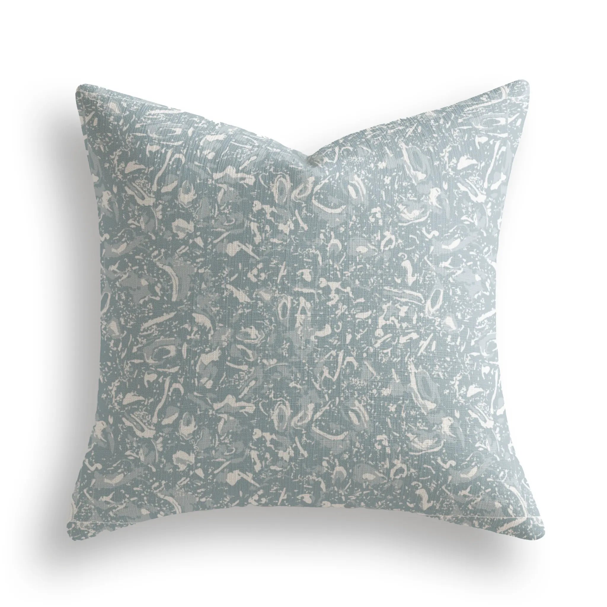 River Reef Throw Pillow in Piazza by Emily Daws — Waterways Collection, made-to-order on Belgian linen