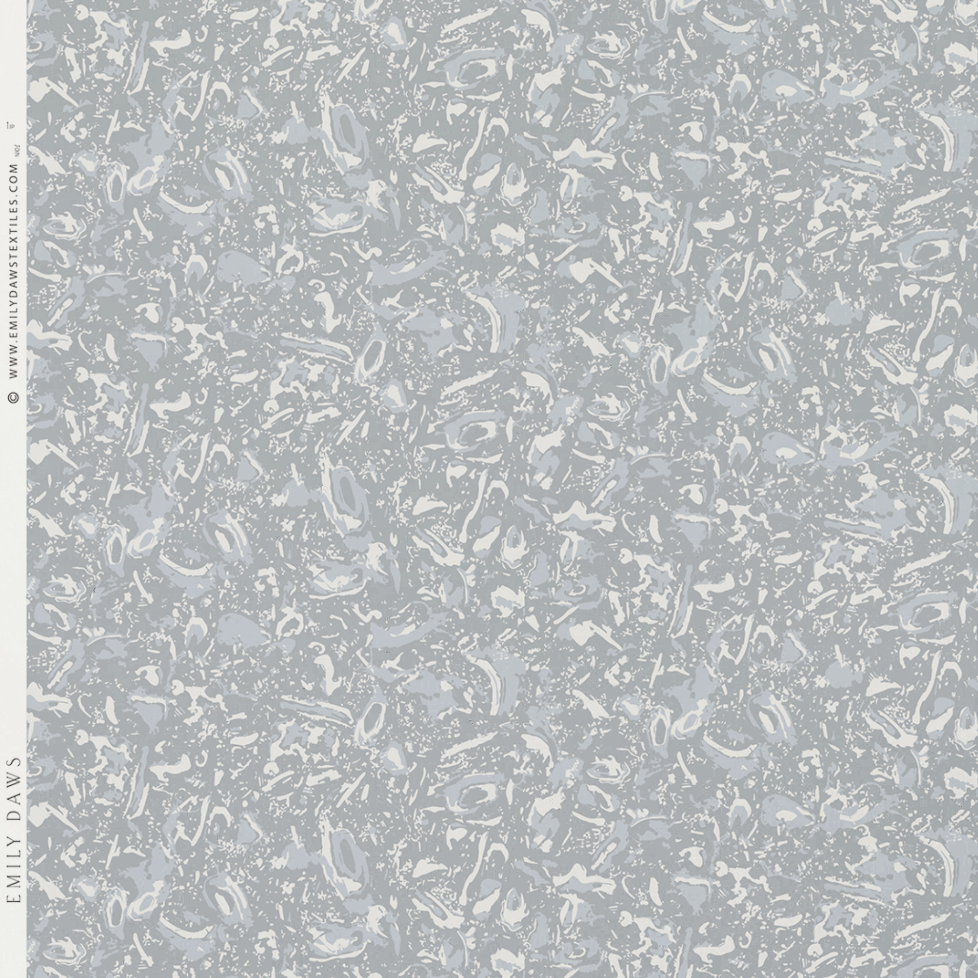 River Reef wallpaper in Heron by Emily Daws – product view of repeating motif for interior walls