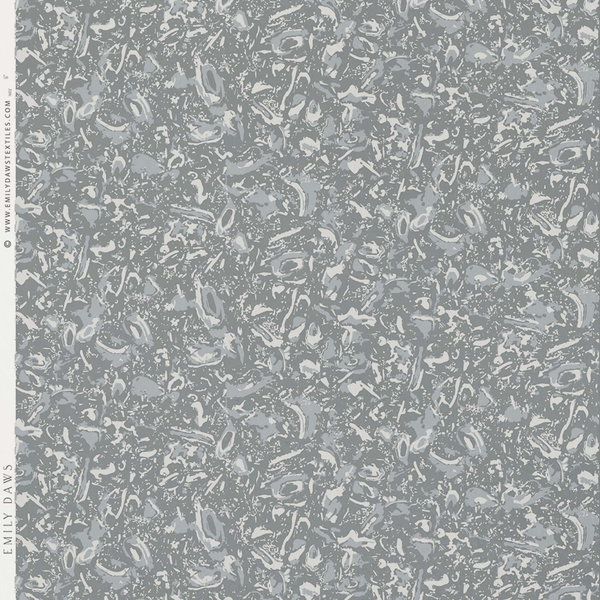 River Reef wallpaper in Ocean by Emily Daws – product view of repeating motif for interior walls