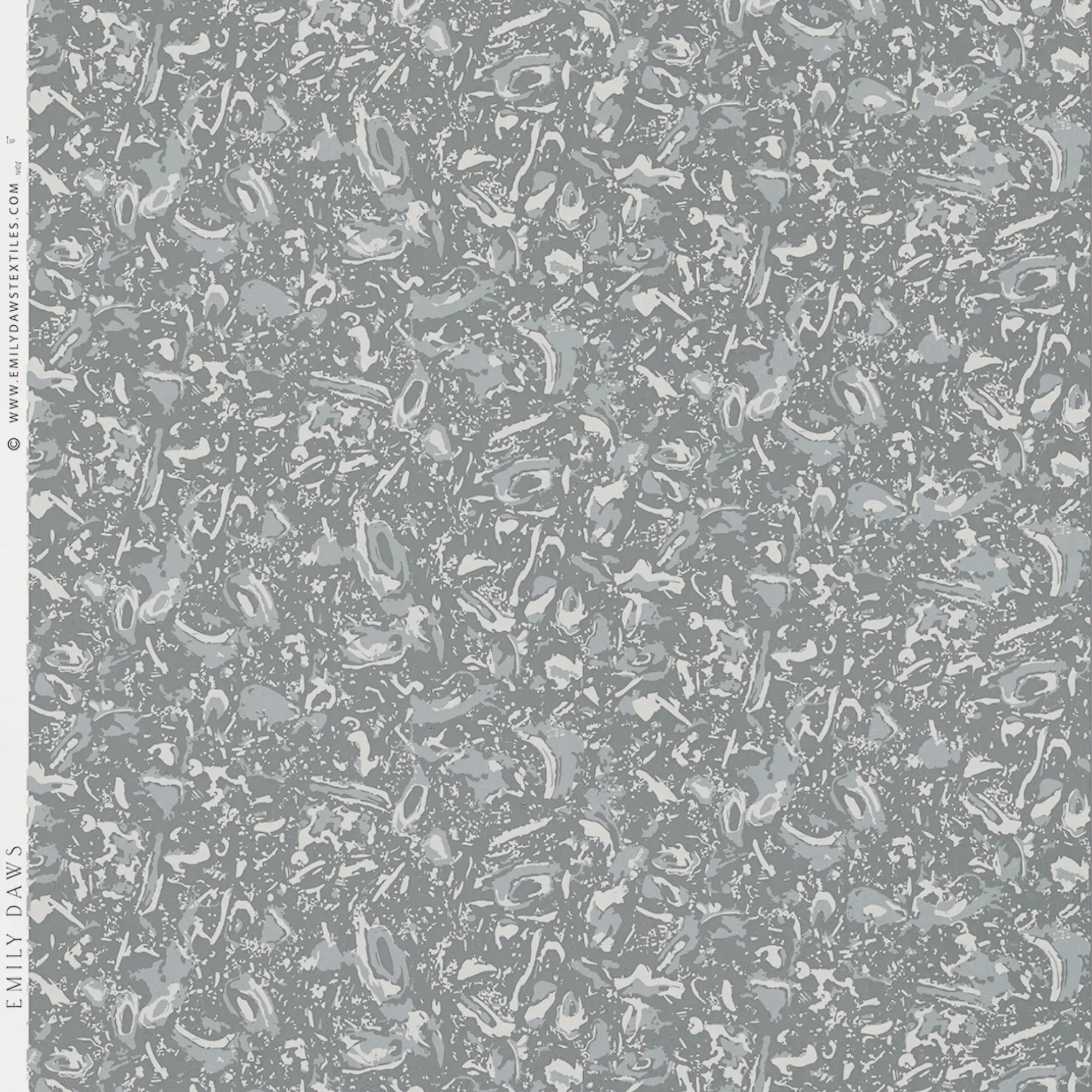 River Reef wallpaper in Ocean by Emily Daws – product view of repeating motif for interior walls