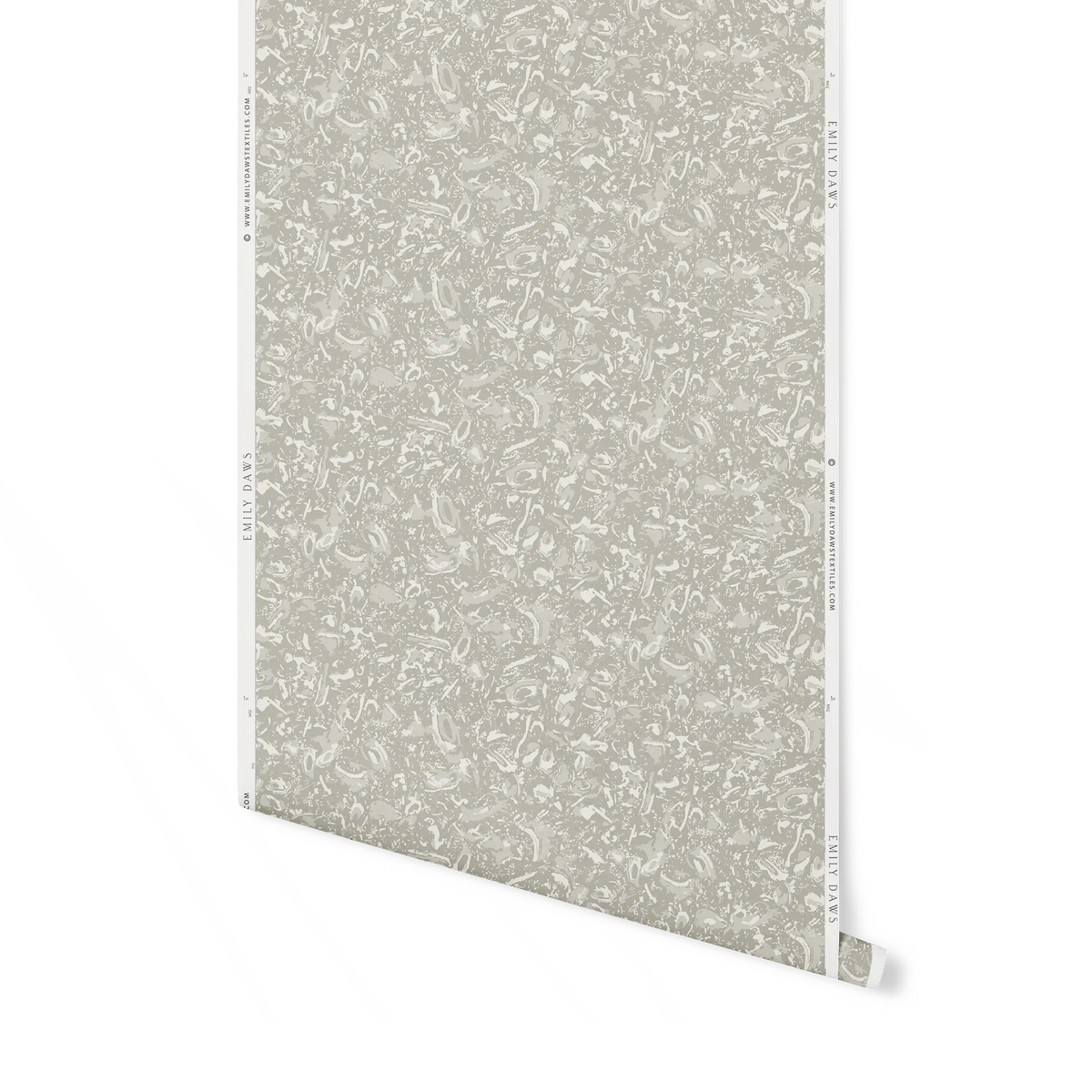 Emily Daws River Reef wallpaper in Pearl – close-up showing texture and tone of design