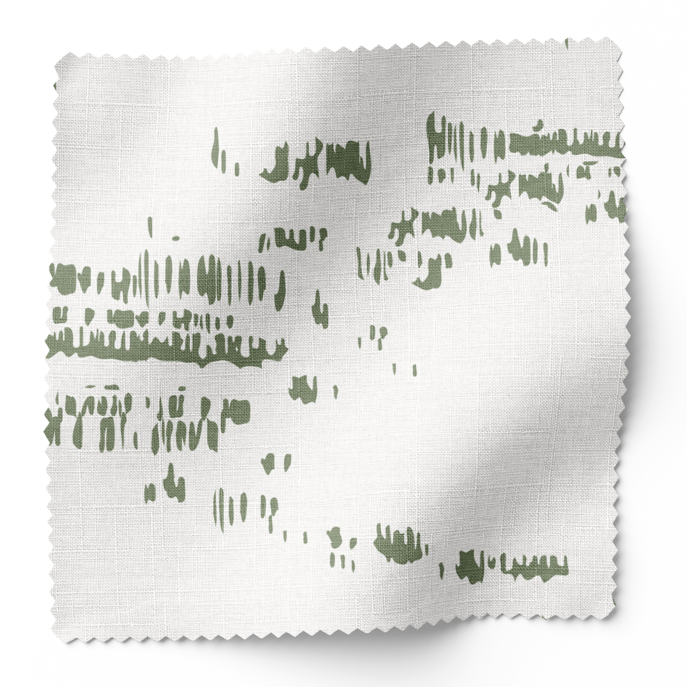 Salt Marsh fabric swatch in Cypress by Emily Daws β 6x6 Belgian linen sample, Waterways Collection