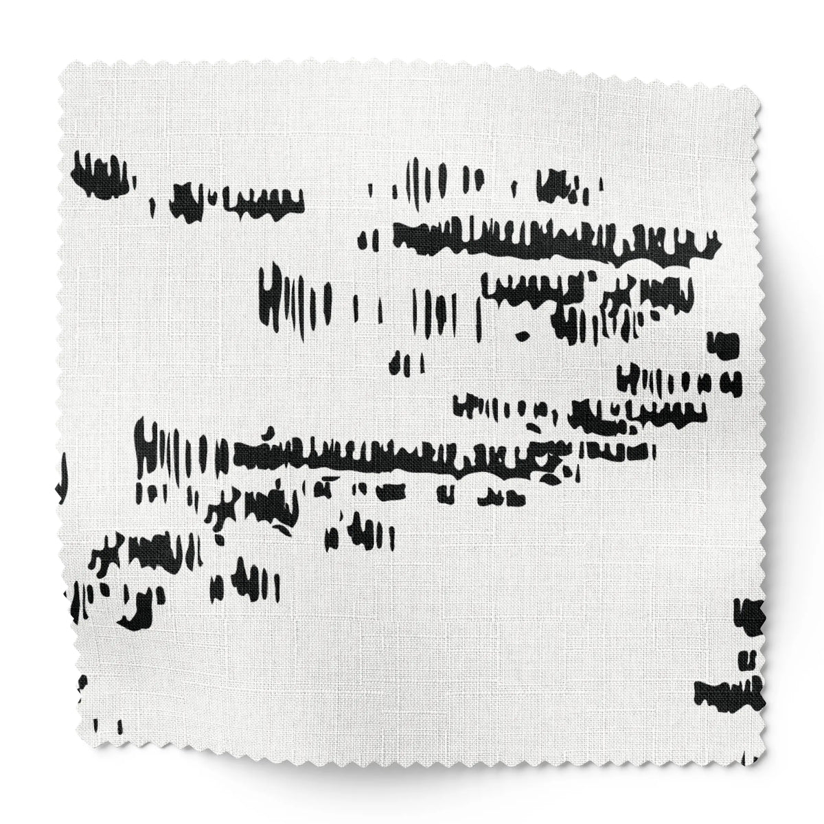 Salt Marsh fabric swatch in Jet by Emily Daws — 6x6 Belgian linen sample, Waterways Collection
