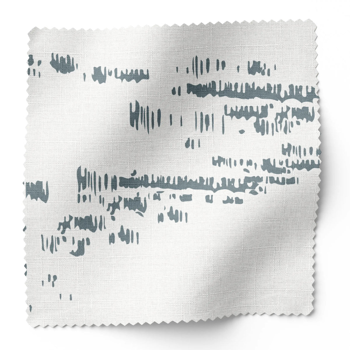 Salt Marsh fabric swatch in Navy by Emily Daws — 6x6 Belgian linen sample, Waterways Collection