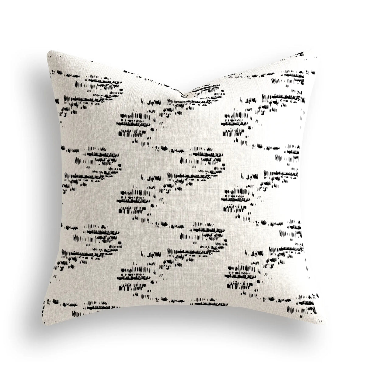 Salt Marsh Throw Pillow in Jet by Emily Daws — Waterways Collection, made-to-order on Belgian linen