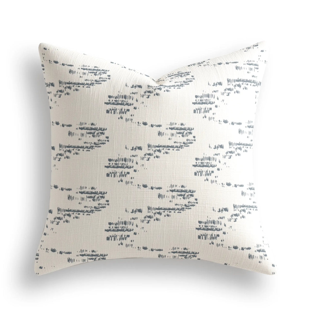 Salt Marsh Throw Pillow in Navy by Emily Daws — Waterways Collection, made-to-order on Belgian linen