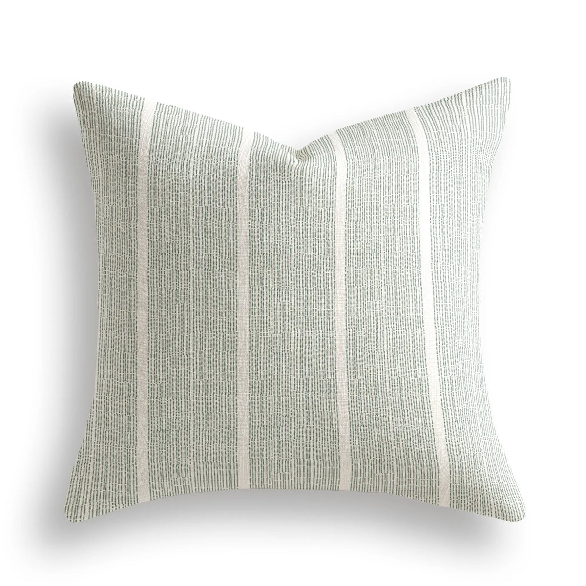 Sandbar Throw Pillow in Seaweed by Emily Daws — Waterways Collection, made-to-order on Belgian linen