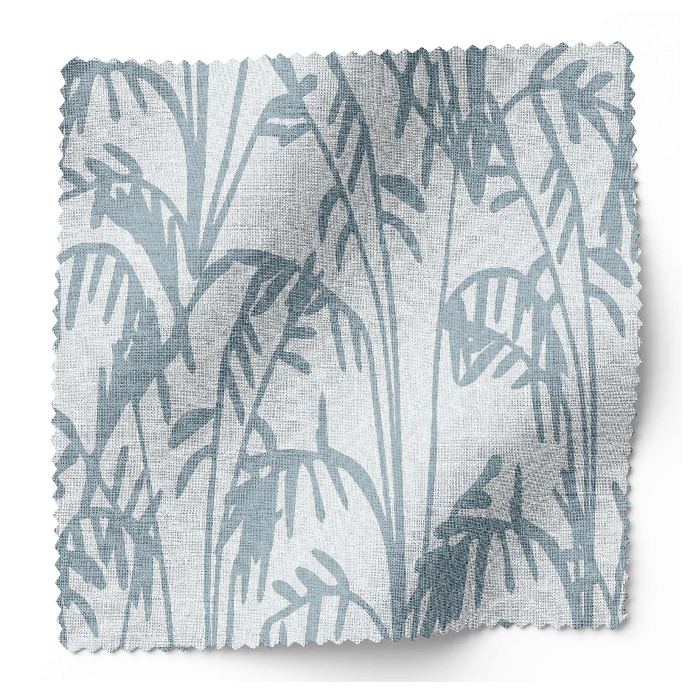 Seabrook fabric swatch in Aqua by Emily Daws β 6x6 Belgian linen sample, Sea Island Collection