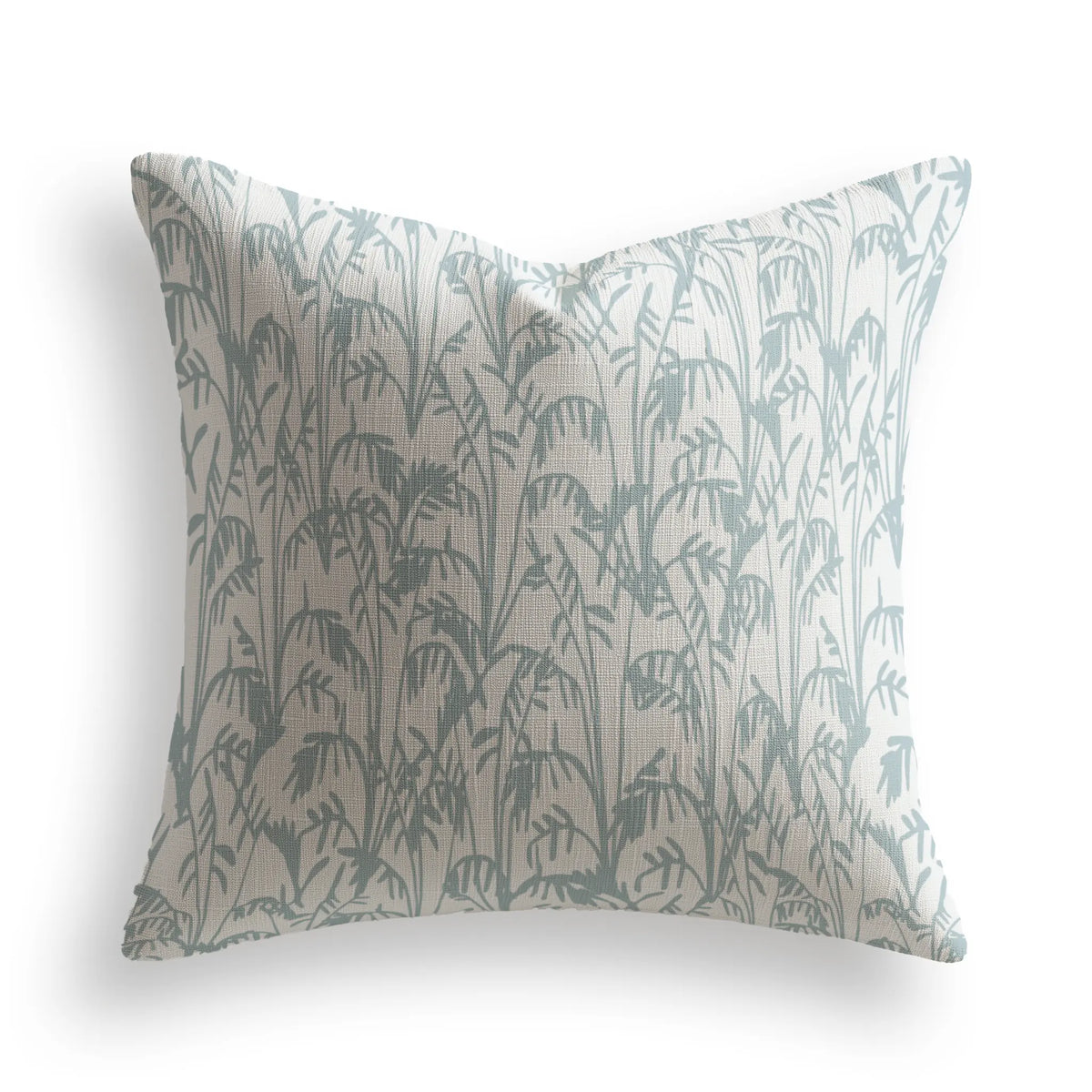 Seabrook Throw Pillow in Aqua by Emily Daws — Sea Island Collection, made-to-order on Belgian linen