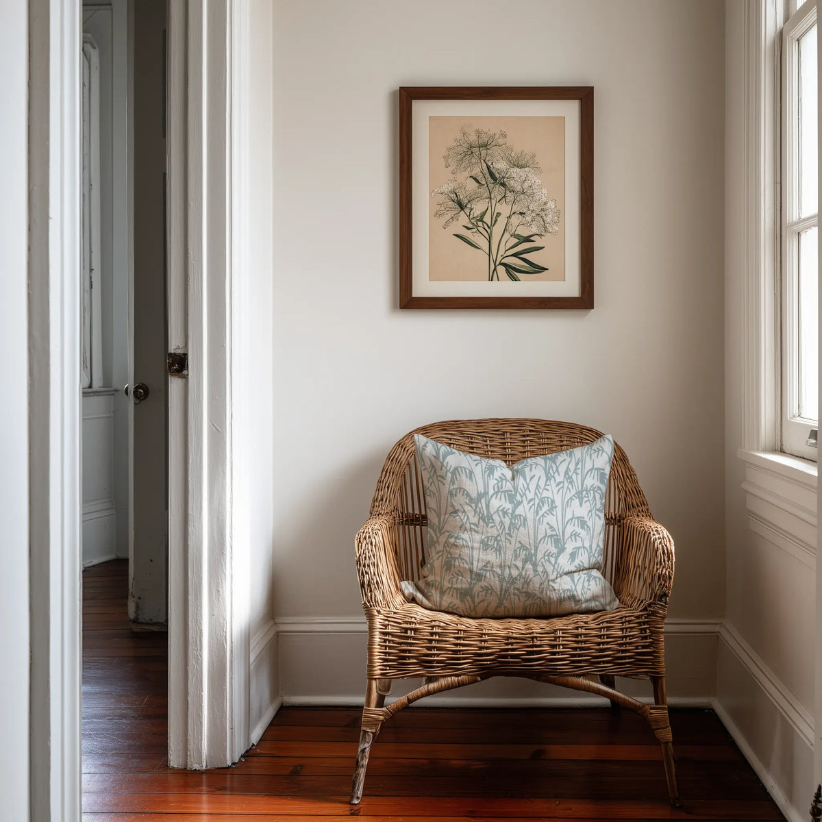 Emily Daws Seabrook Ii pillows in Aqua β original pattern, feather and down insert