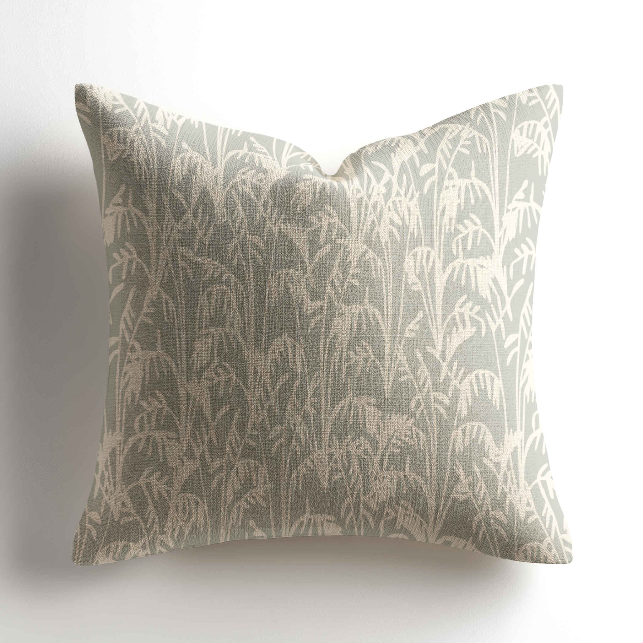 Linen throw pillow by Emily Daws featuring Seabrook in Pistachio, a small-batch, southern inspired designer linen throw pillow showcased in the Emily Daws Charleston Showroom.