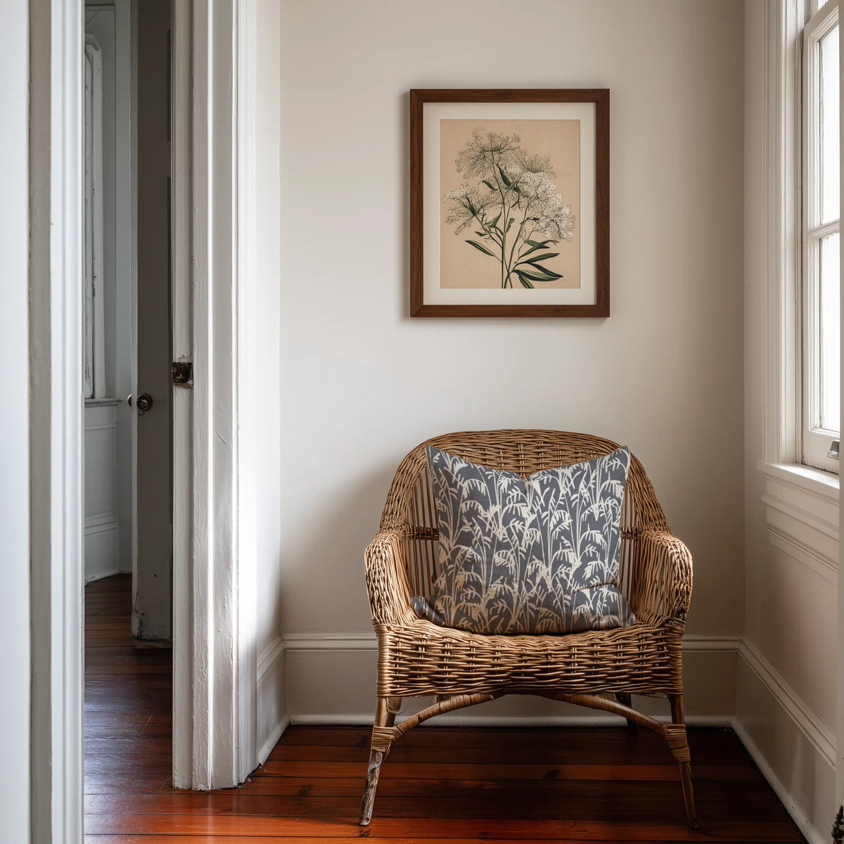 Emily Daws Seabrook Ii pillows in Storm β original pattern, feather and down insert