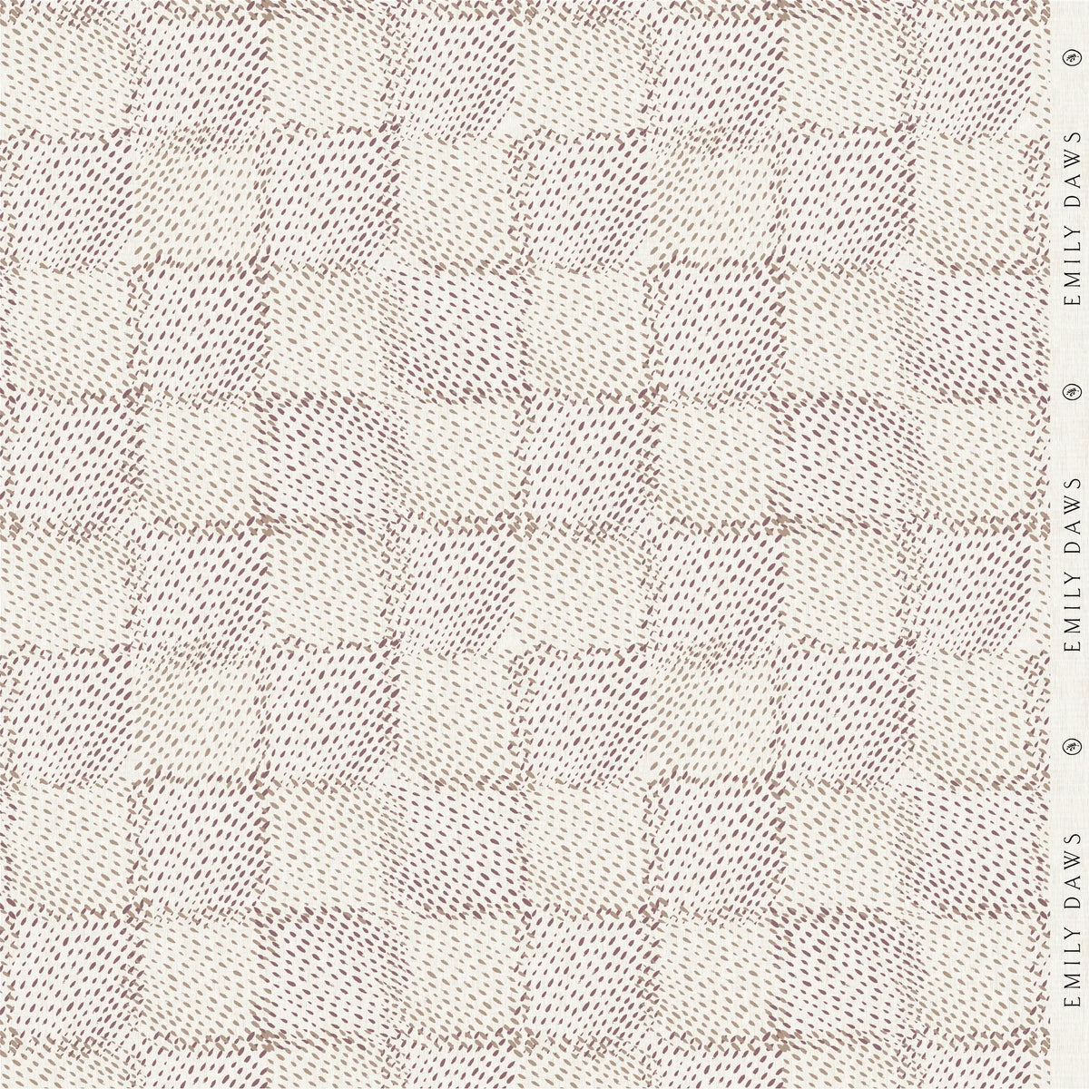 Speckled Check fabric in Sorbet by Emily Daws styled in an interior — Fauna Collection