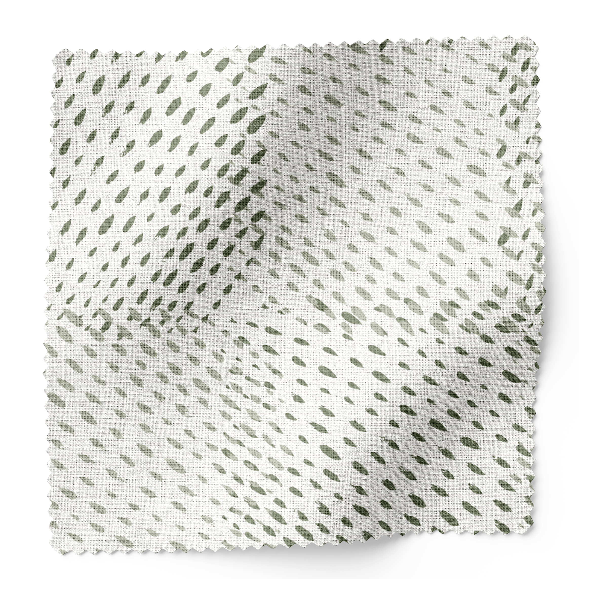 Speckled Check fabric swatch in Cactus by Emily Daws β 6x6 Belgian linen sample, Fauna Collection