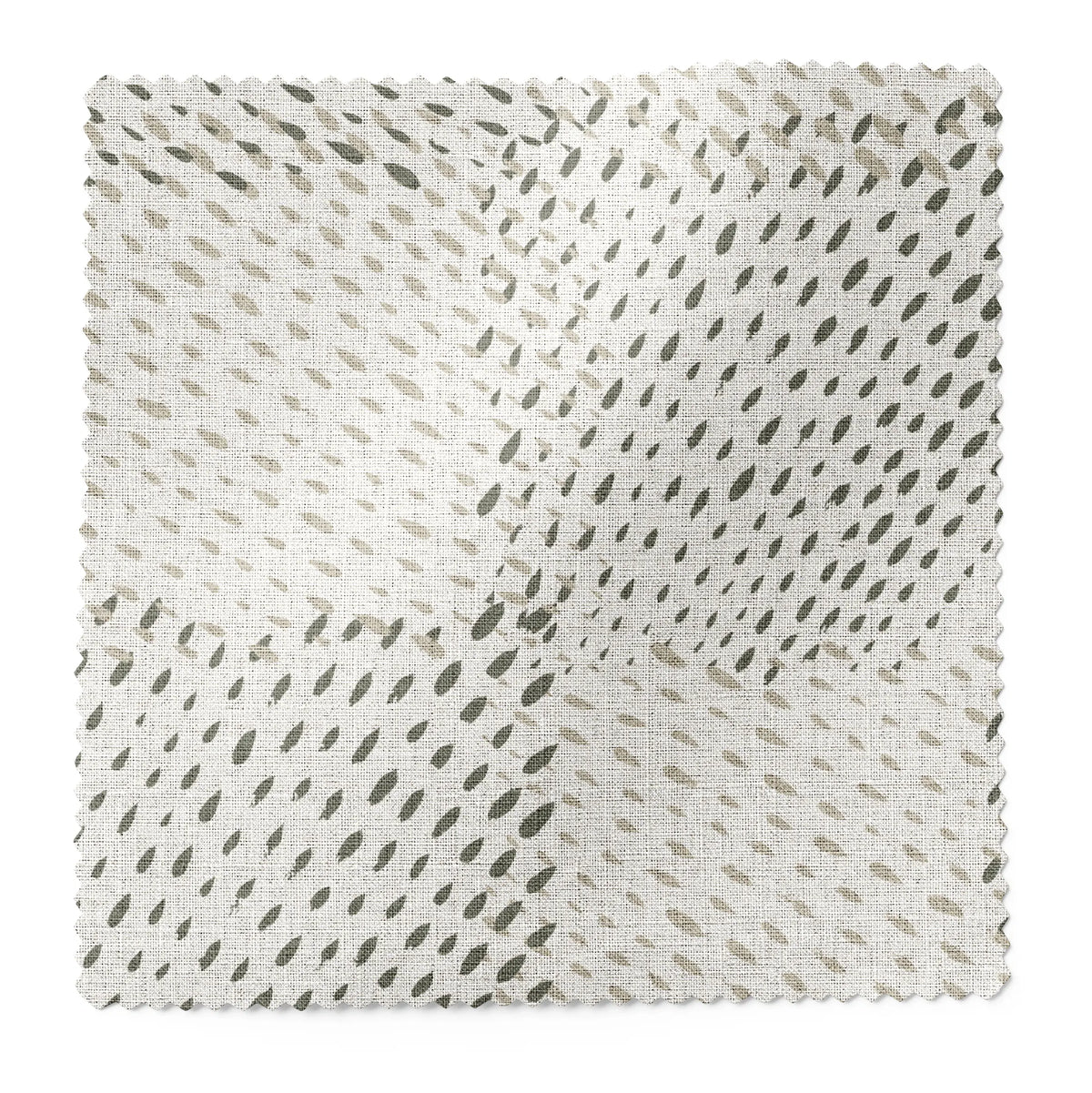 Speckled Check fabric swatch in Charcoal by Emily Daws — 6x6 Belgian linen sample, Fauna Collection
