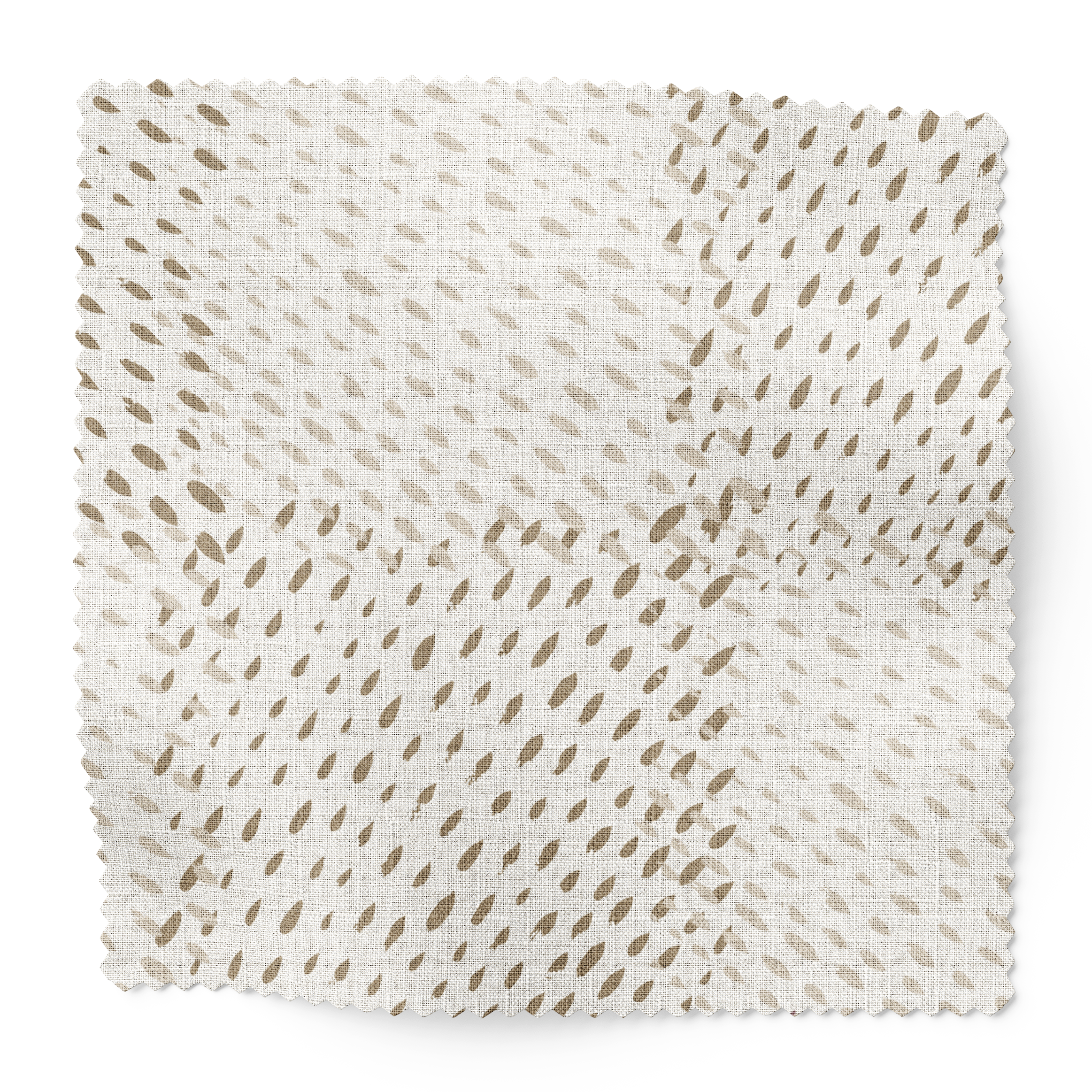 Speckled Check fabric swatch in Oak by Emily Daws β 6x6 Belgian linen sample, Fauna Collection