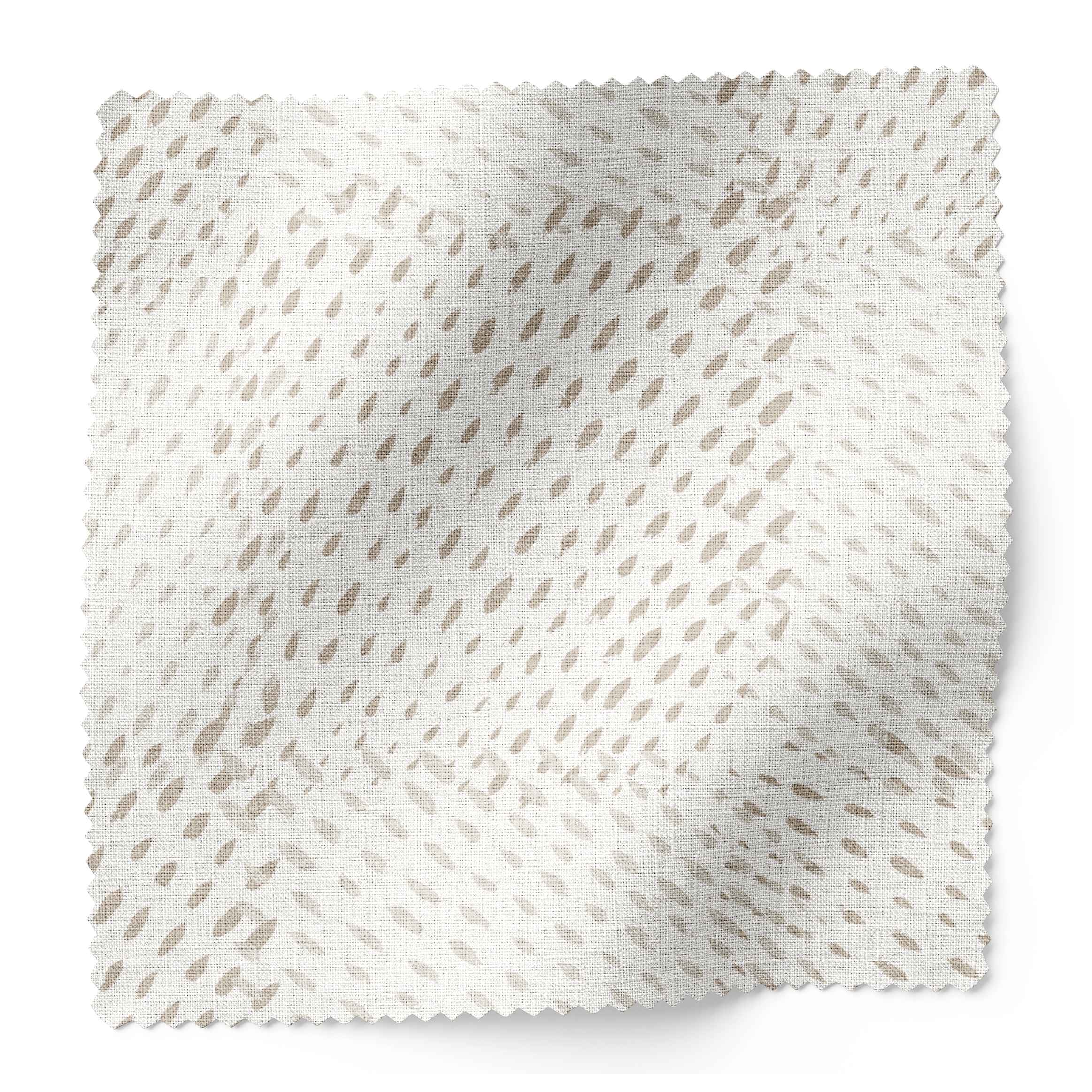 Speckled Check fabric swatch in Sesame by Emily Daws β 6x6 Belgian linen sample, Fauna Collection