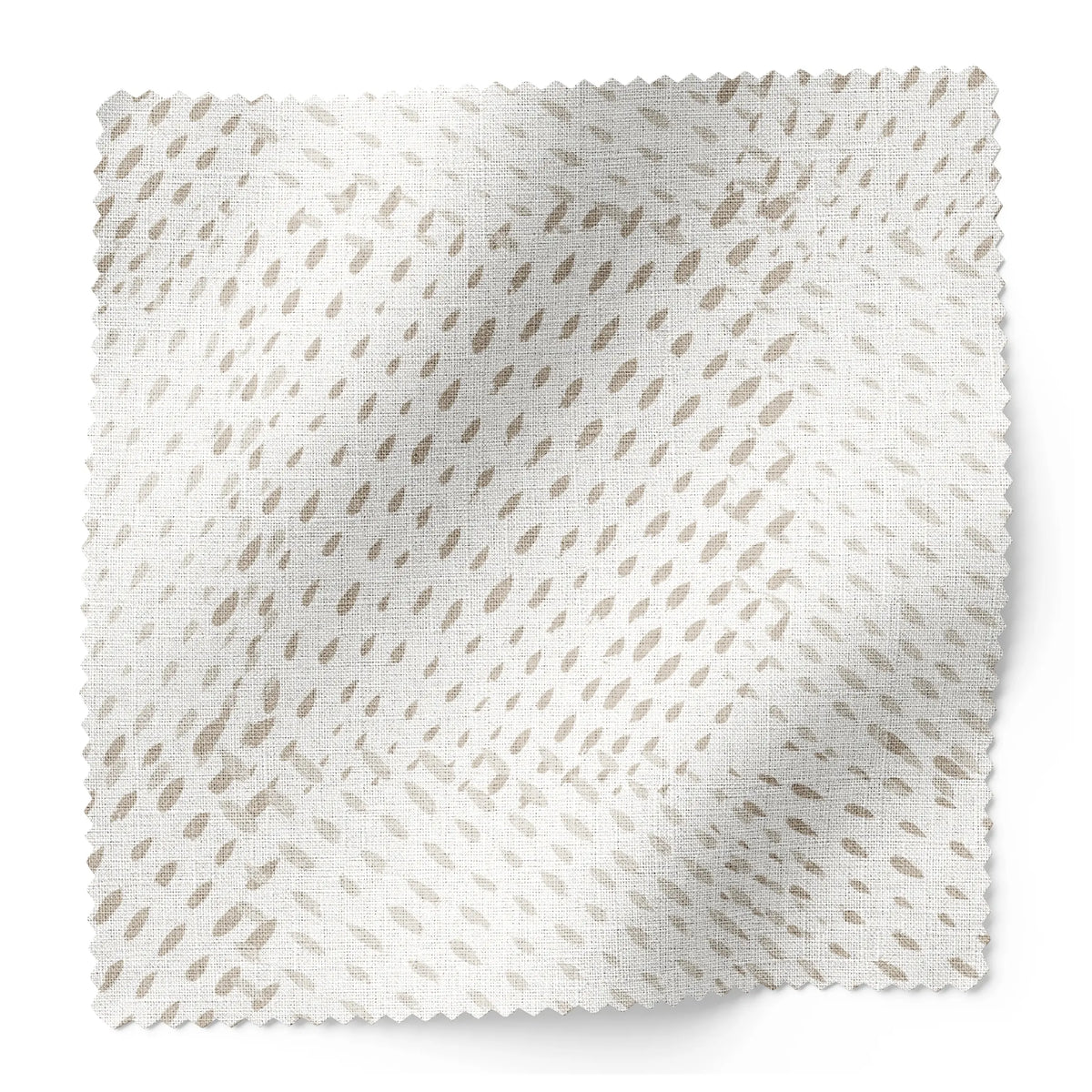 Speckled Check fabric swatch in Sesame by Emily Daws — 6x6 Belgian linen sample, Fauna Collection