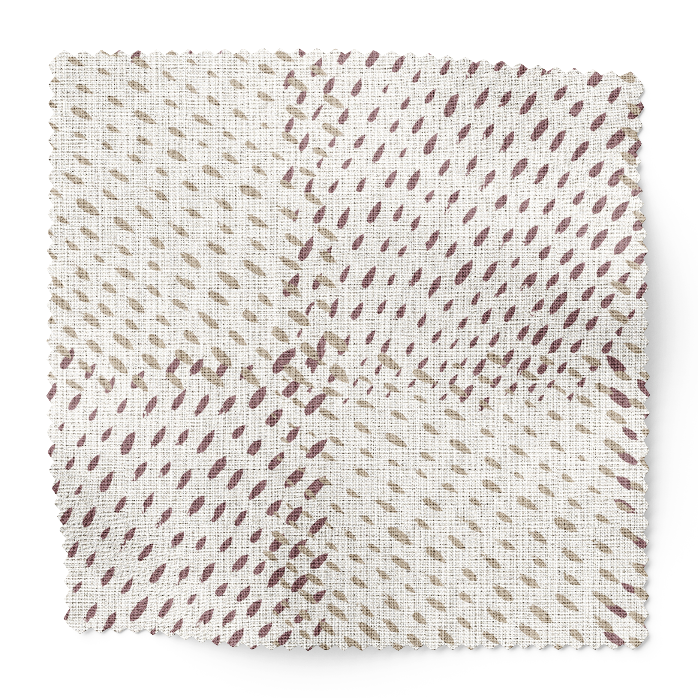 Speckled Check fabric swatch in Sorbet by Emily Daws β 6x6 Belgian linen sample, Fauna Collection
