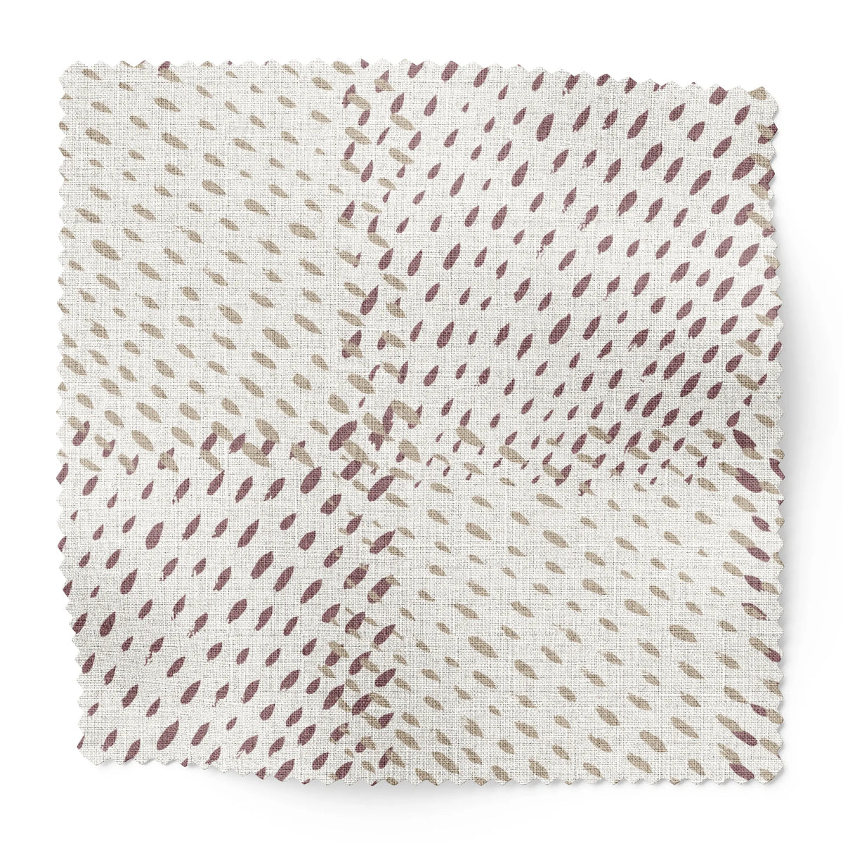 Speckled Check fabric swatch in Sorbet by Emily Daws — 6x6 Belgian linen sample, Fauna Collection