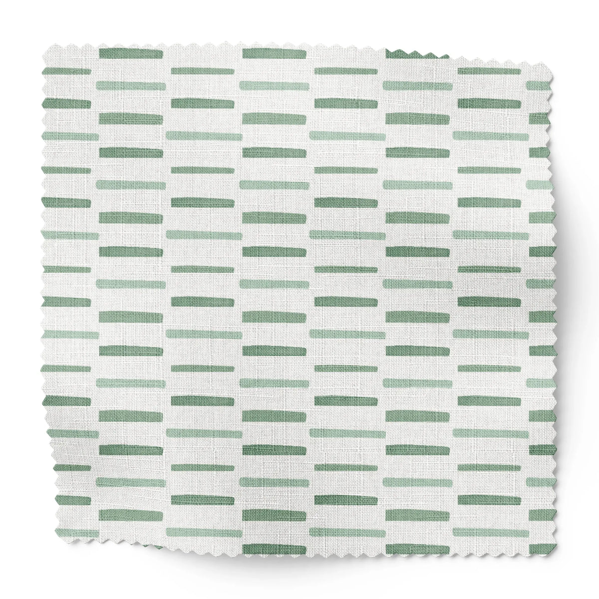 Sweetgrass fabric swatch in Fern by Emily Daws — 6x6 Belgian linen sample, Charleston Collection