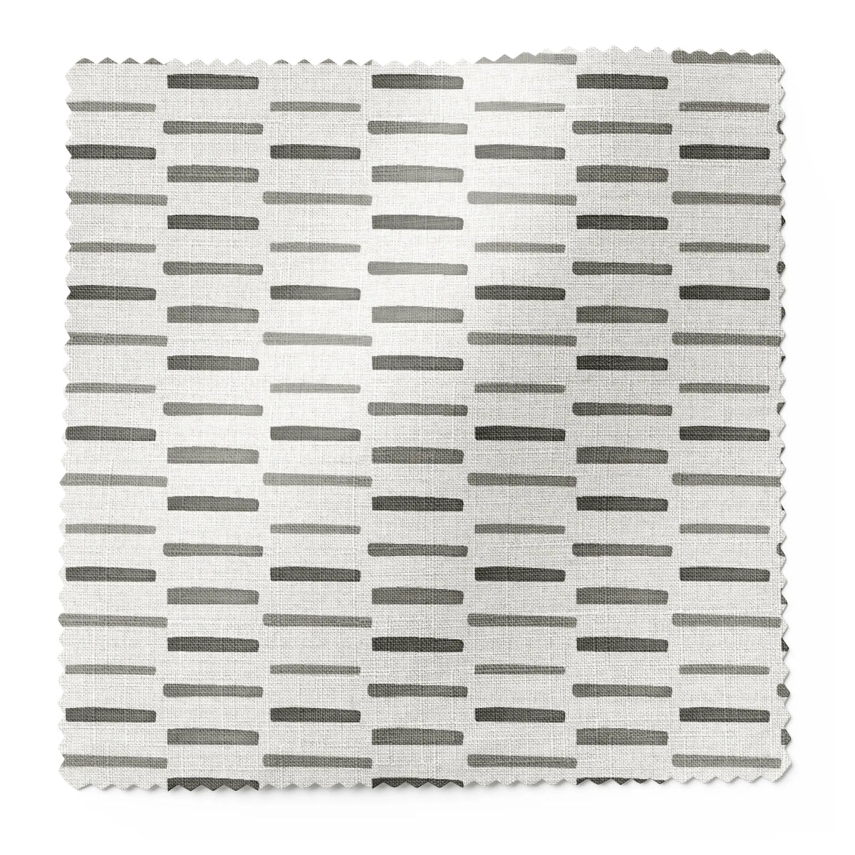 Sweetgrass fabric swatch in Graphite by Emily Daws — 6x6 Belgian linen sample, Charleston Collection