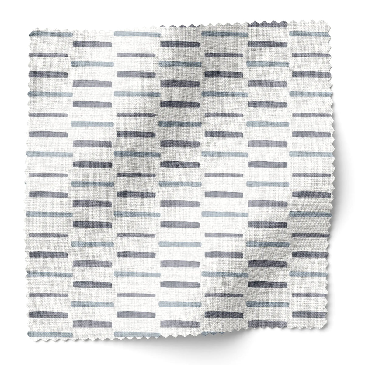 Sweetgrass fabric swatch in Slate by Emily Daws — 6x6 Belgian linen sample, Charleston Collection