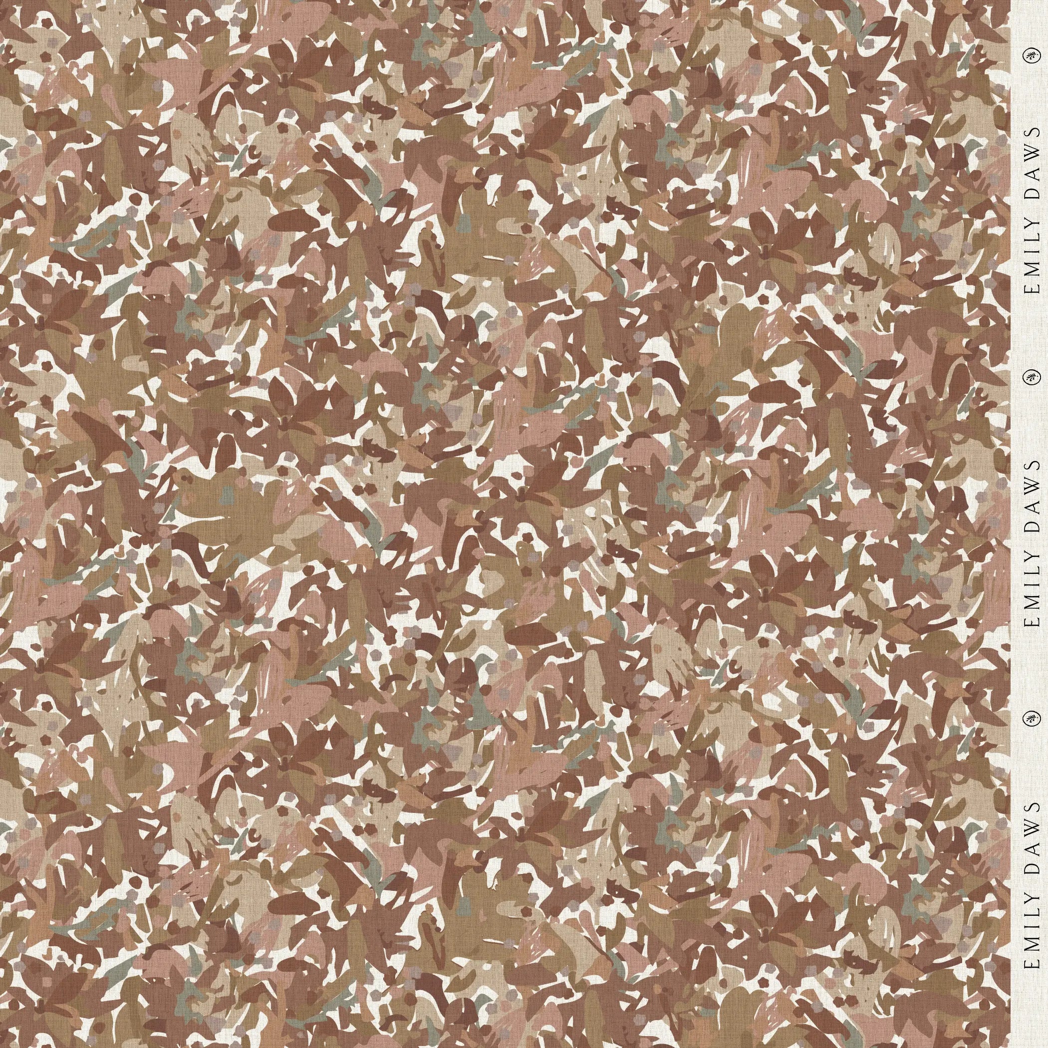 Thicket Autumn fabric by Emily Daws — Flora Collection, available by the yard for drapery and upholstery