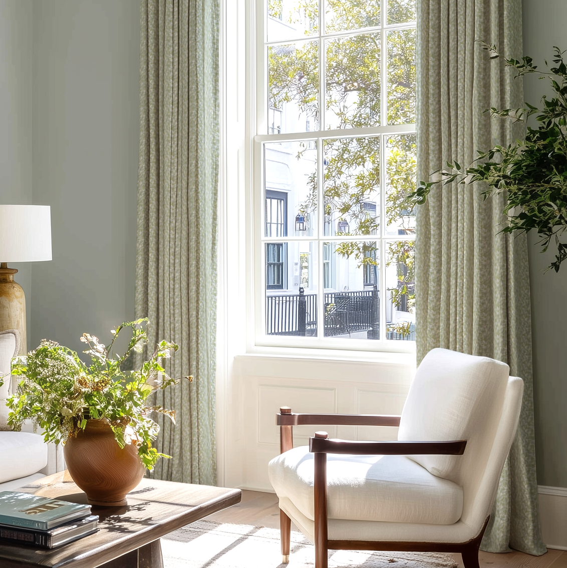 Tortoise Honeydew fabric by Emily Daws — Fauna Collection, available by the yard for drapery and upholstery