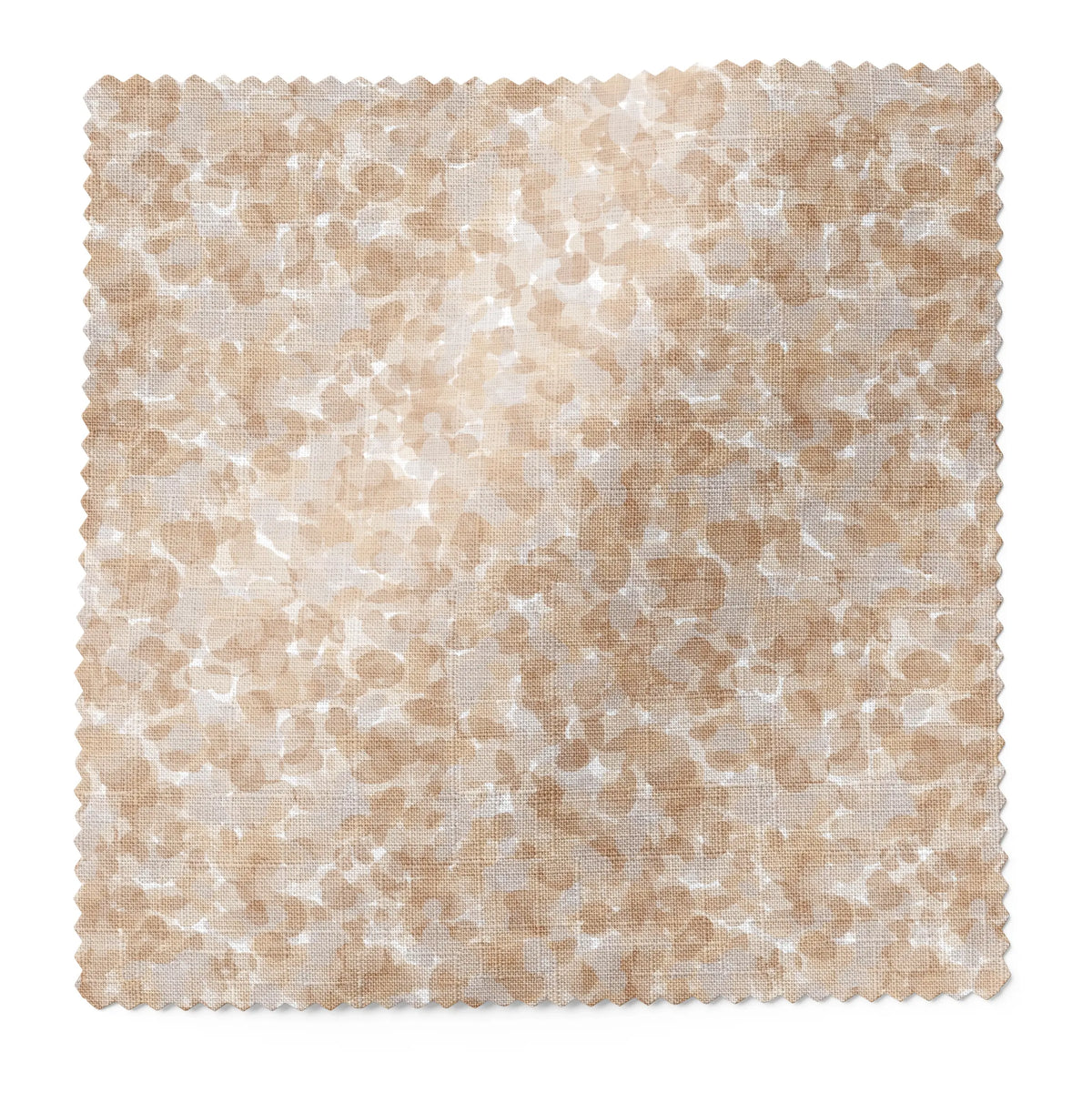 Tortoise fabric swatch in Taffy by Emily Daws — 6x6 Belgian linen sample, Fauna Collection
