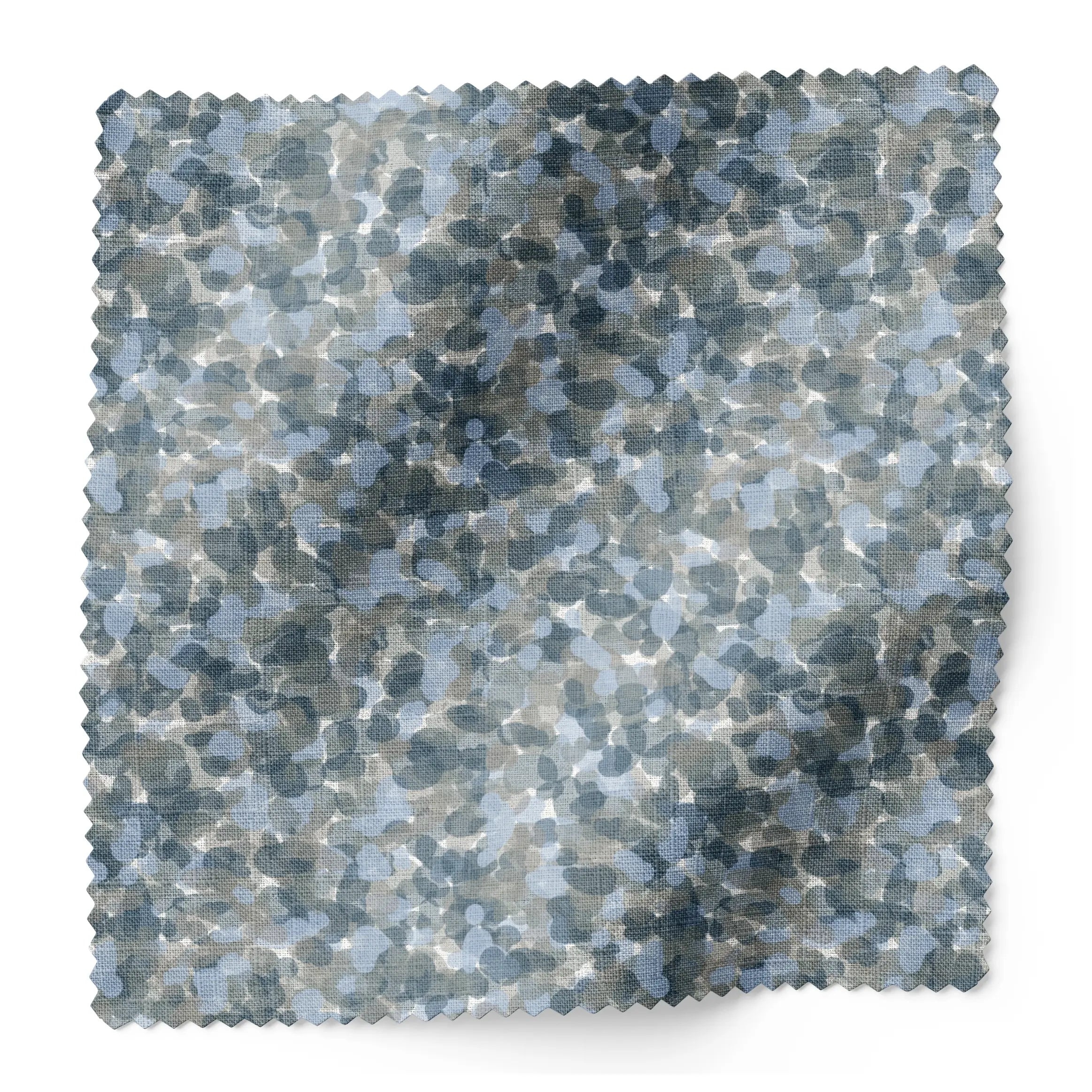 Tortoise fabric swatch in Thistle by Emily Daws — 6x6 Belgian linen sample, Fauna Collection