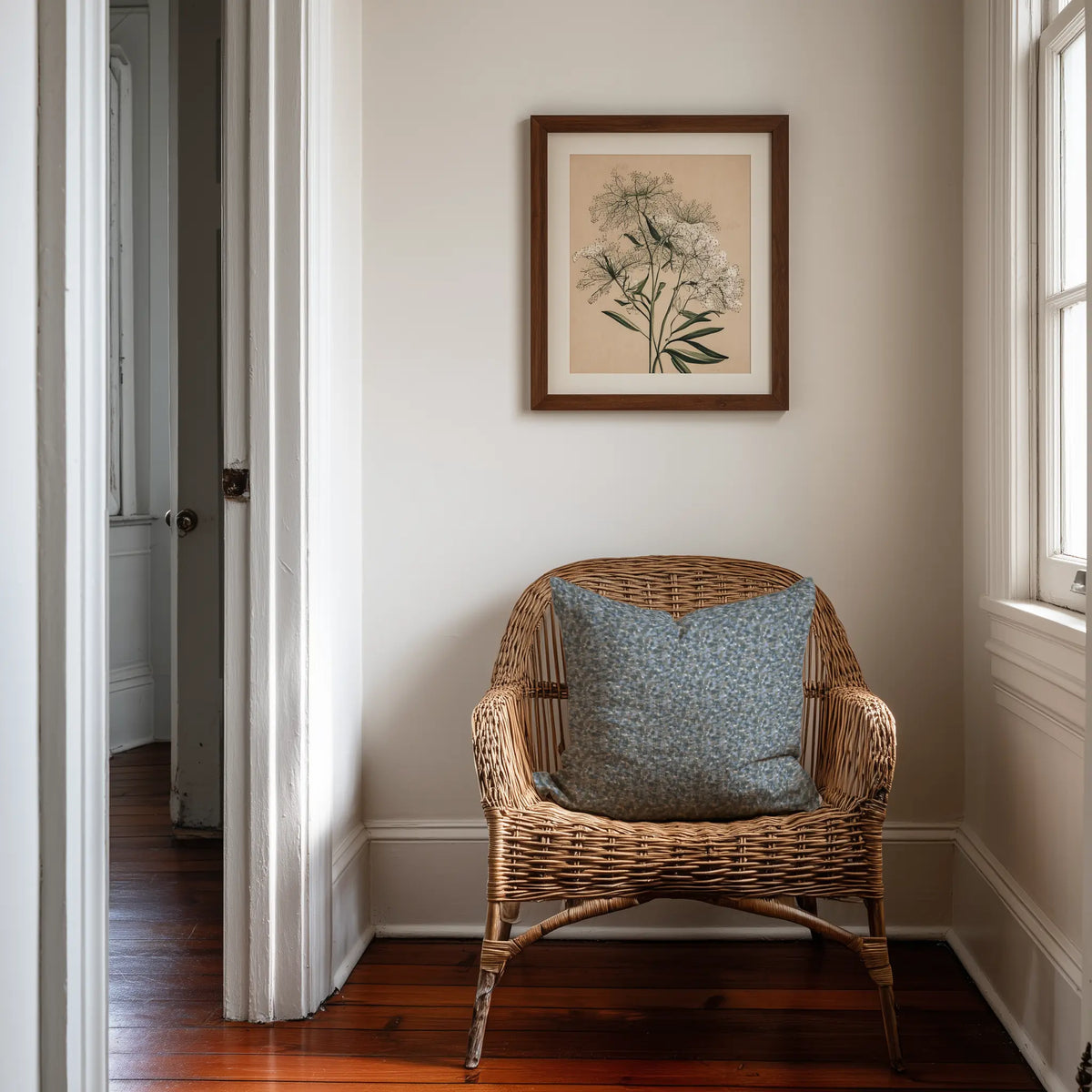 Tortoise fabric in Thistle by Emily Daws styled in an interior — Fauna Collection