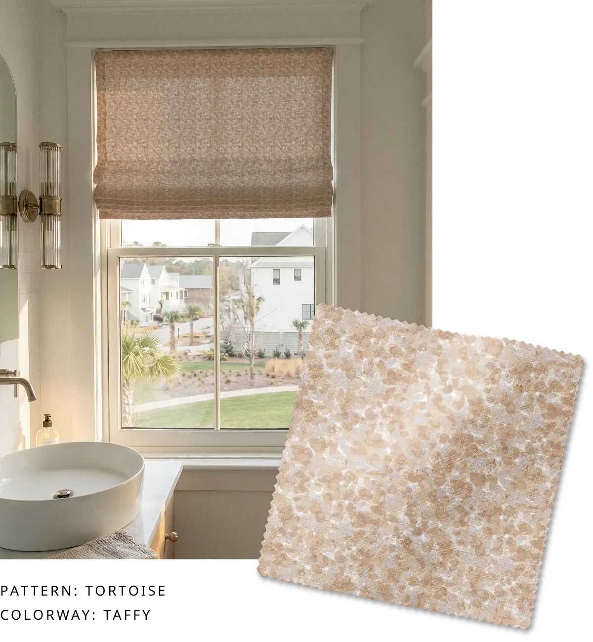 Tortoise Fabric in Taffy