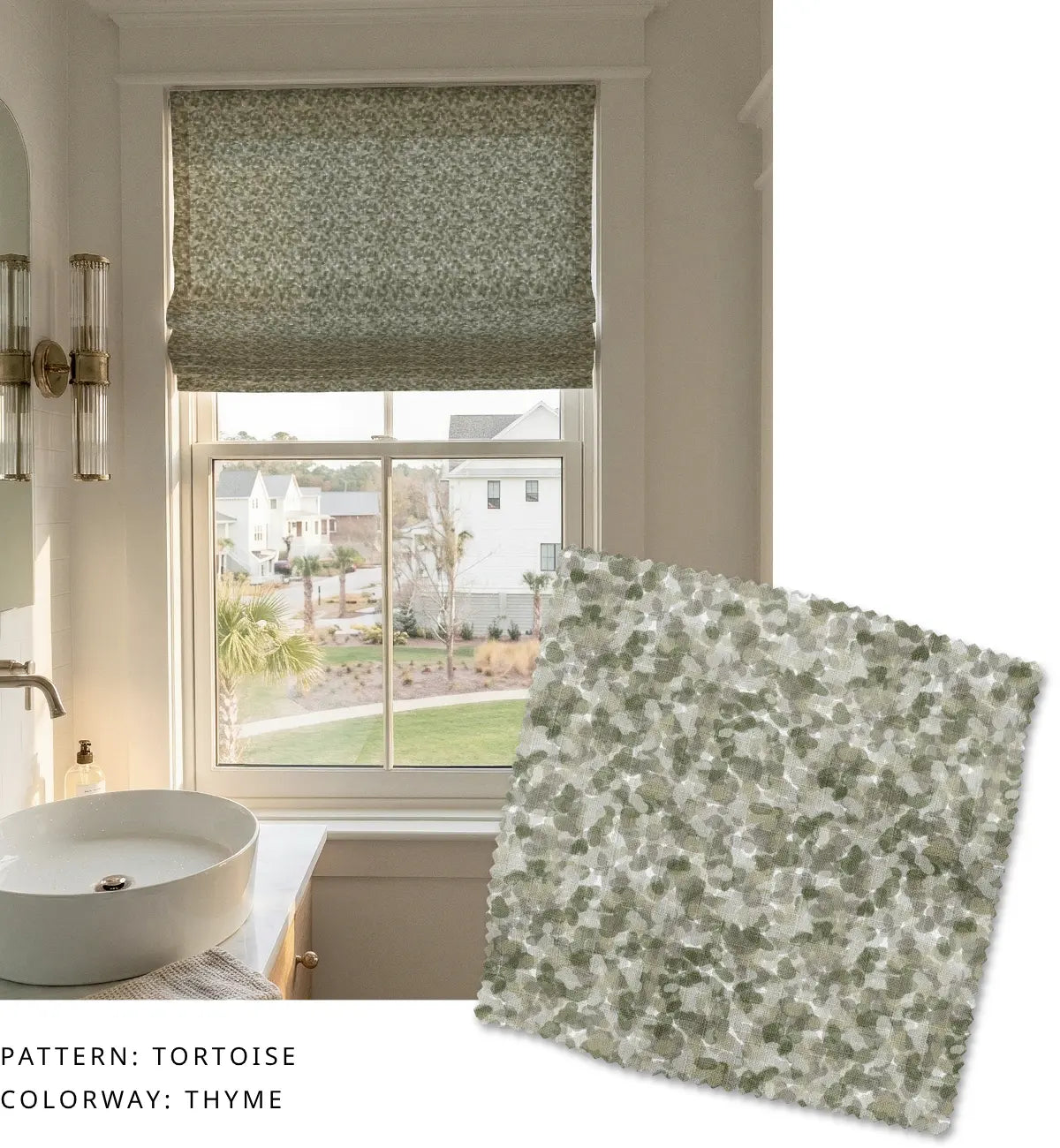 Tortoise Fabric in Thyme