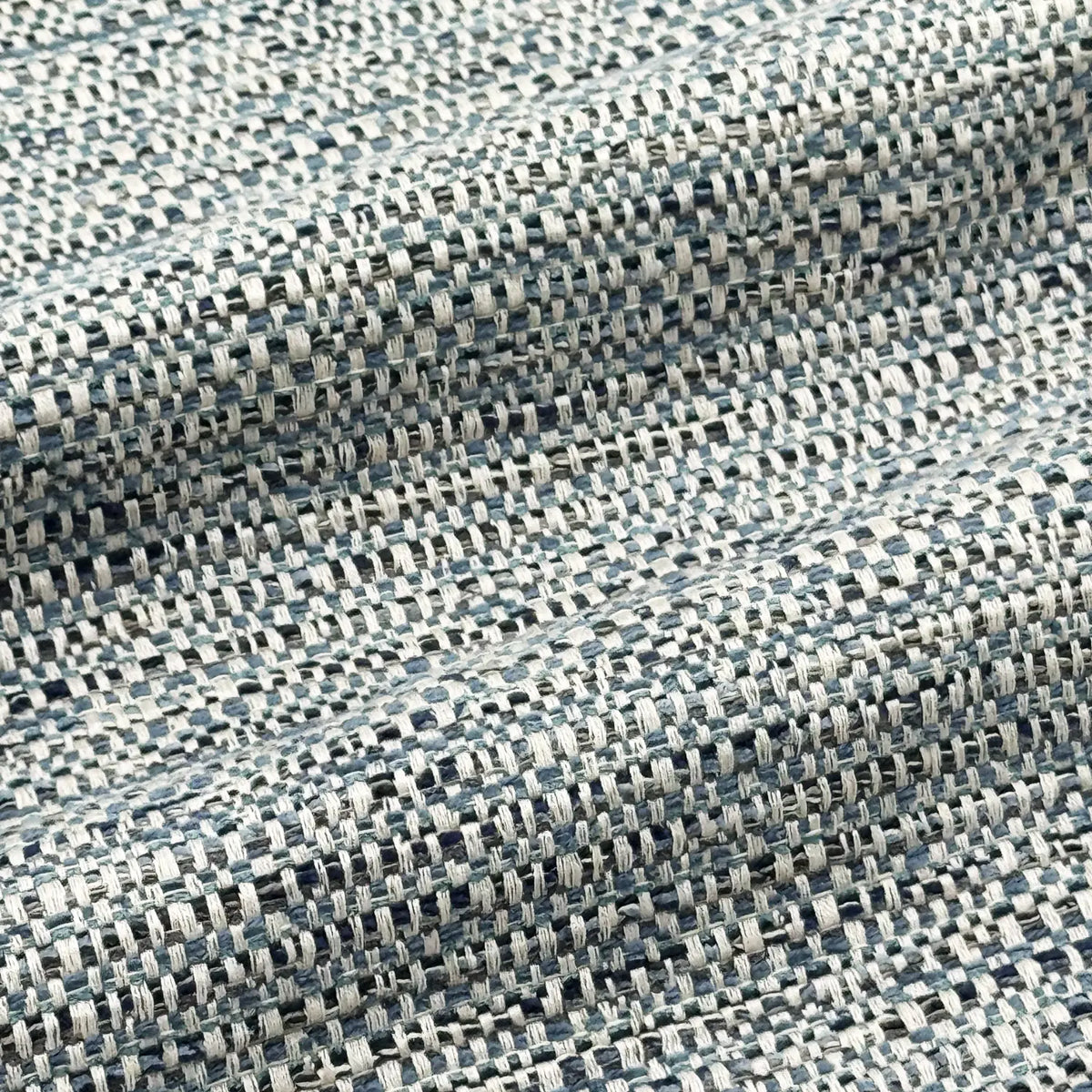 Tweed Fabric Swatch in Bluebird