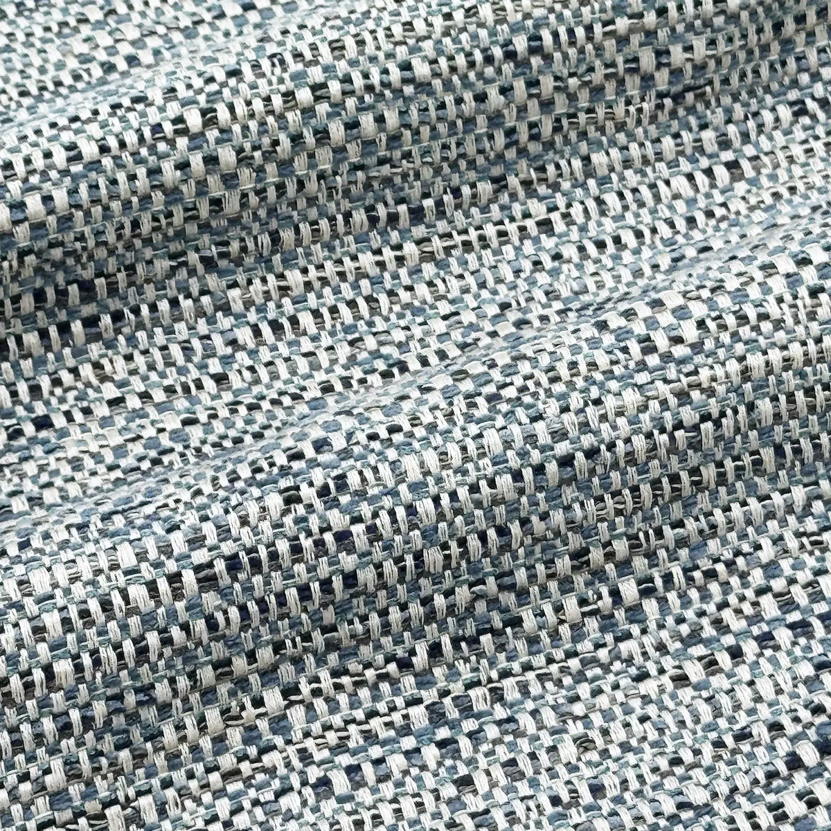Tweed Fabric in Bluebird