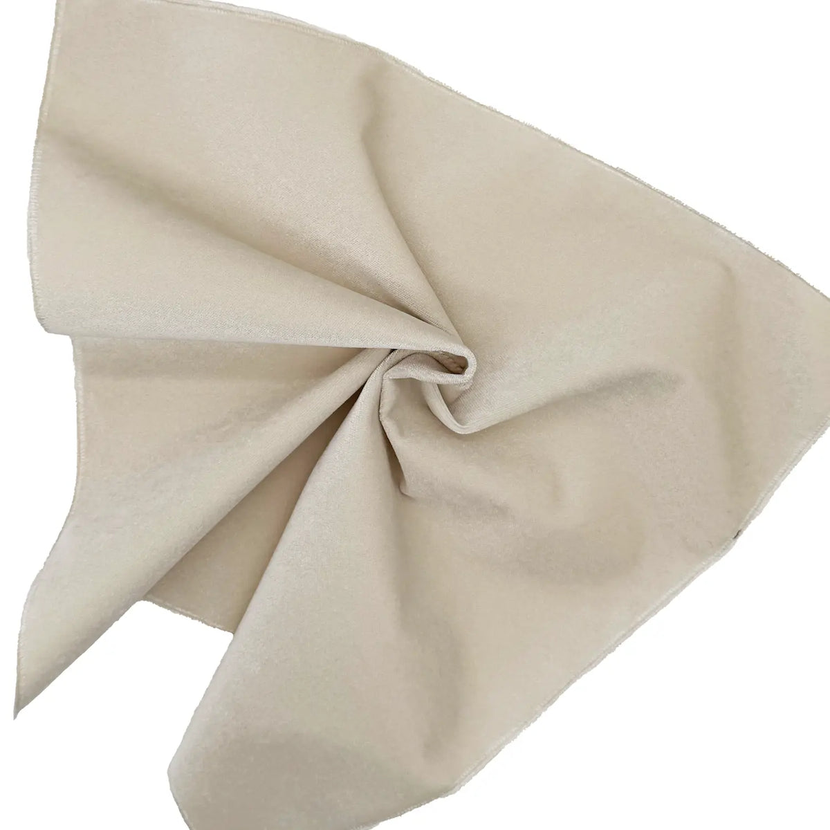 Velvet Fabric Swatch in Parchment