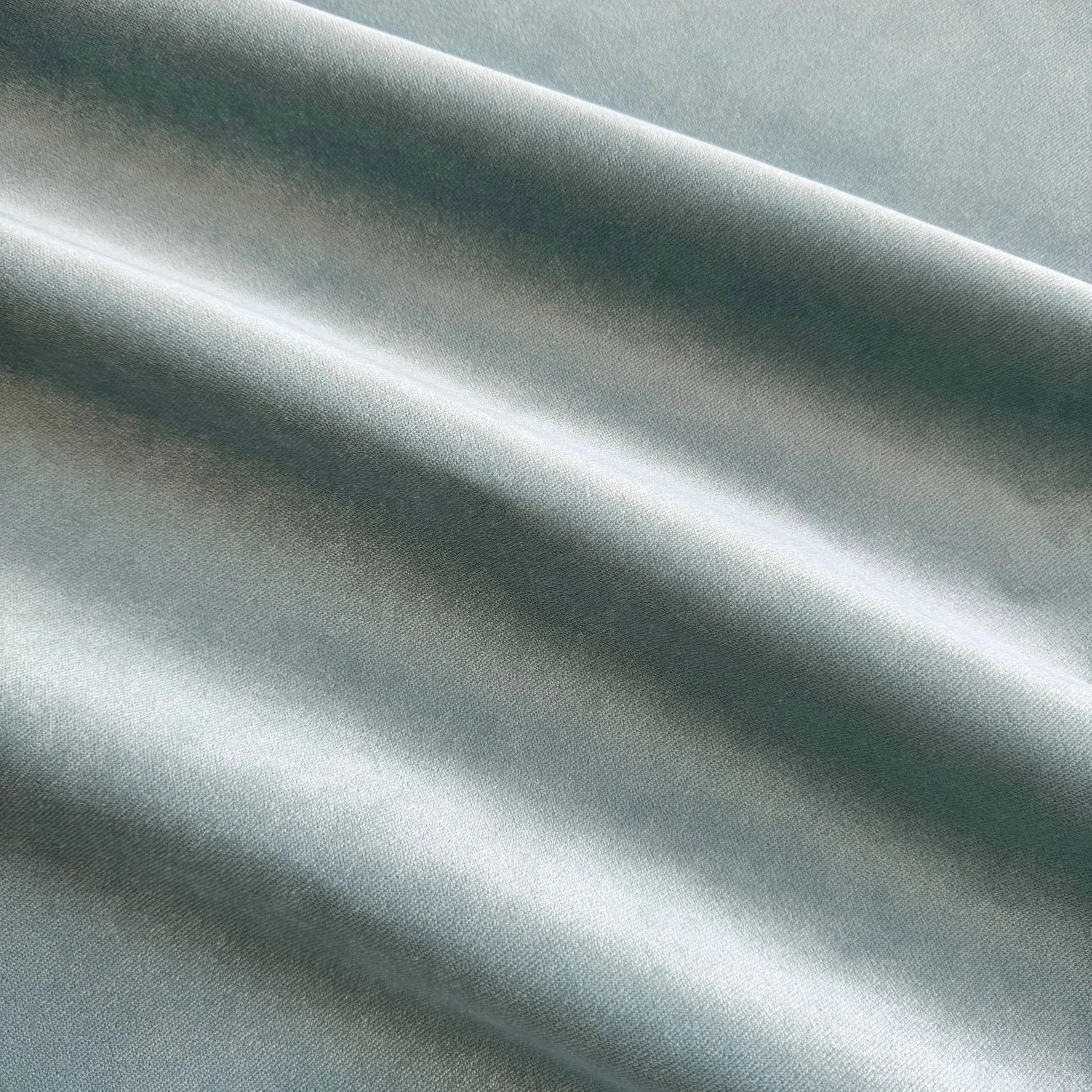 Velvet fabric in Seaglass by Emily Daws — close-up detail of performance fabric, Companions Collection