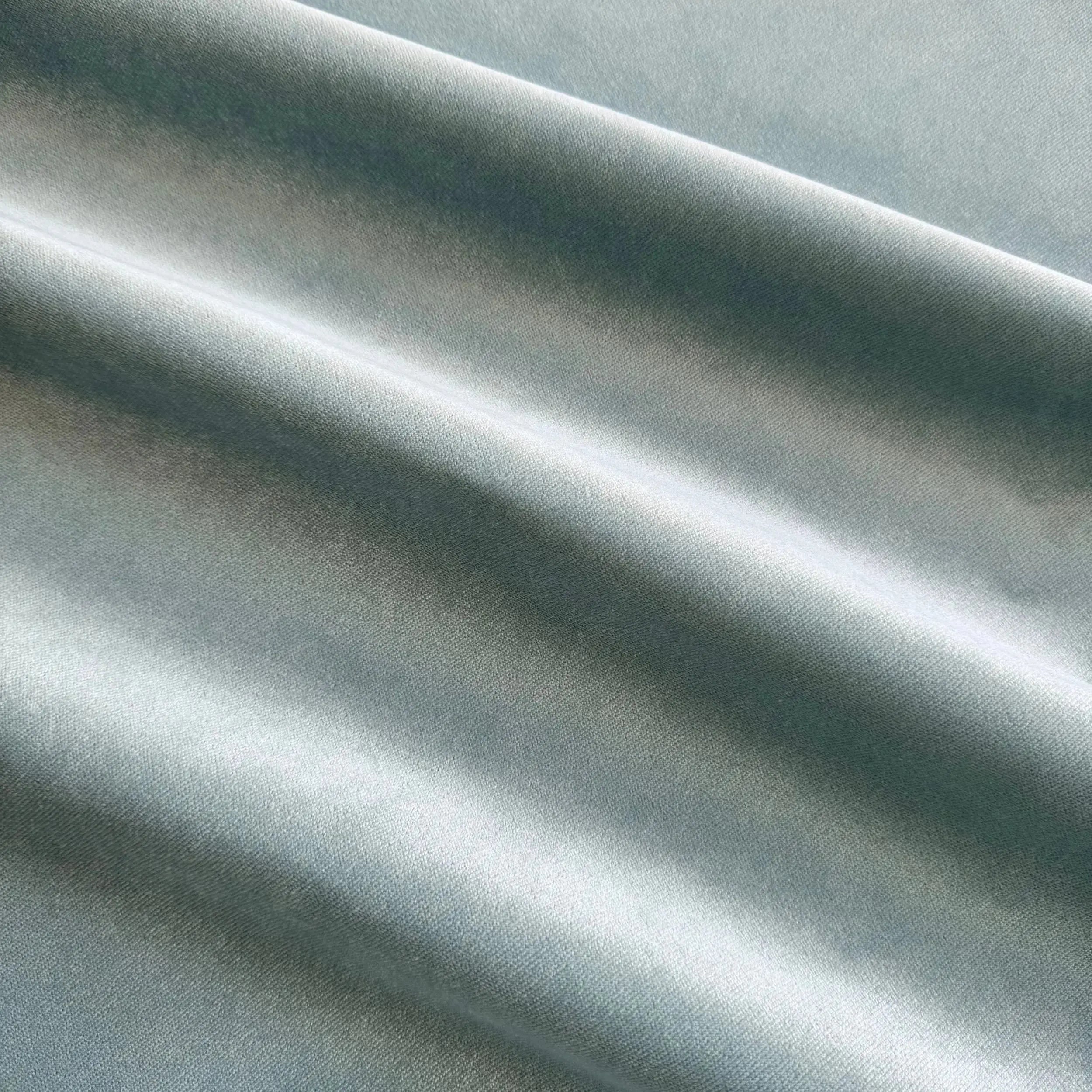 Velvet fabric in Seaglass by Emily Daws — close-up detail of performance fabric, Companions Collection