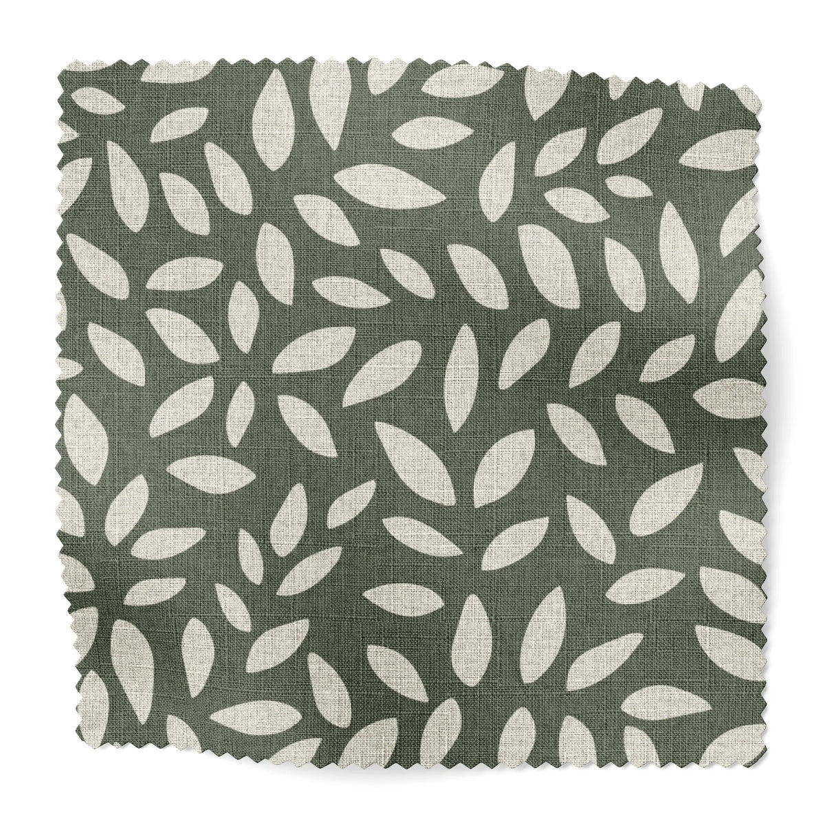 Wadmalaw fabric swatch in Forest by Emily Daws — 6x6 Belgian linen sample, Sea Island Collection