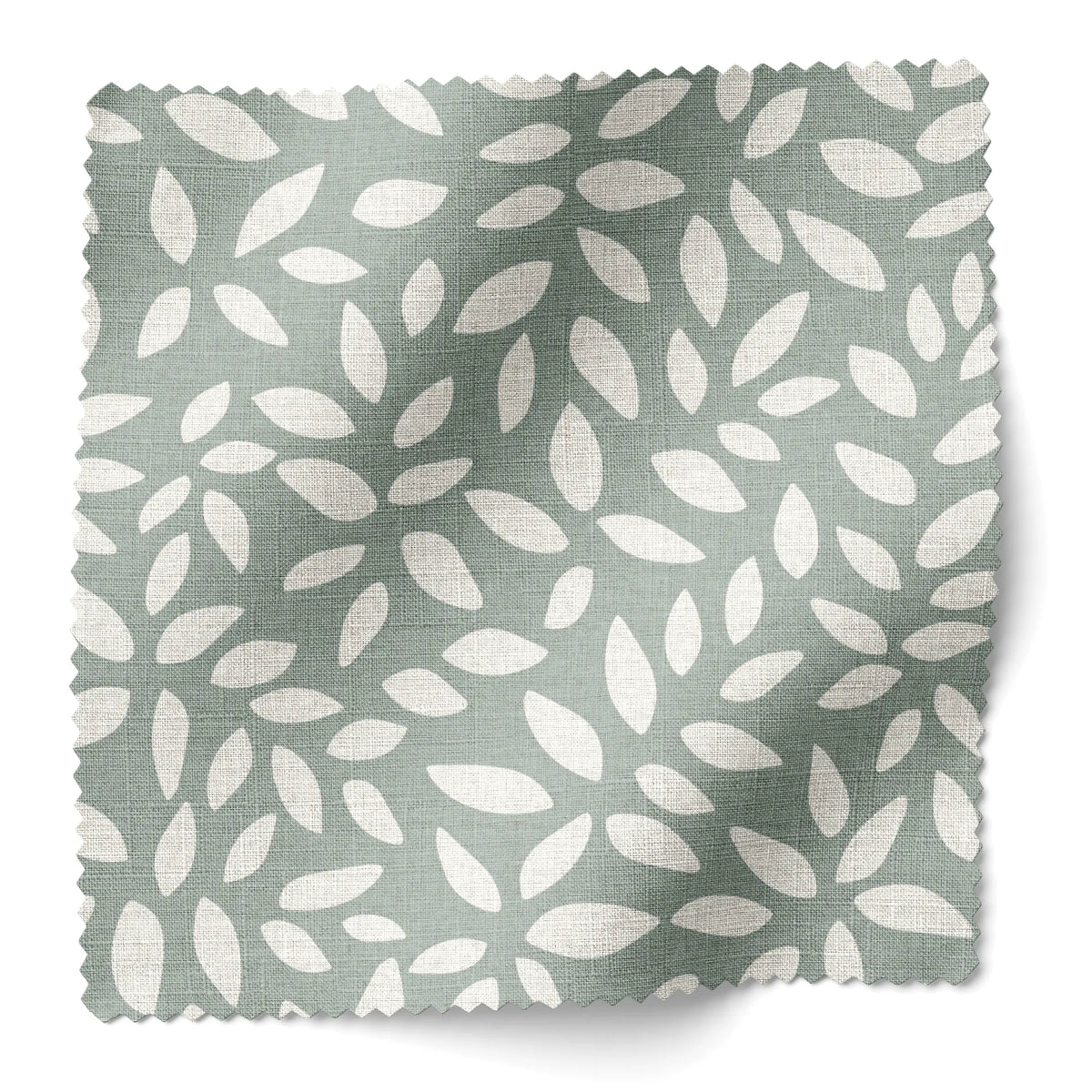 Wadmalaw fabric swatch in Sage by Emily Daws — 6x6 Belgian linen sample, Sea Island Collection