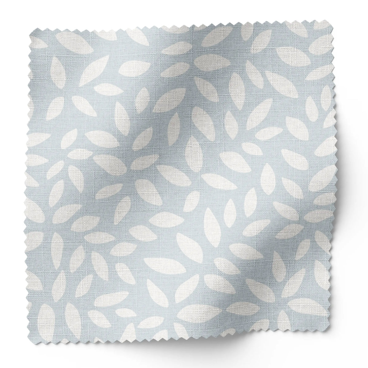 Wadmalaw fabric swatch in Sky by Emily Daws — 6x6 Belgian linen sample, Sea Island Collection