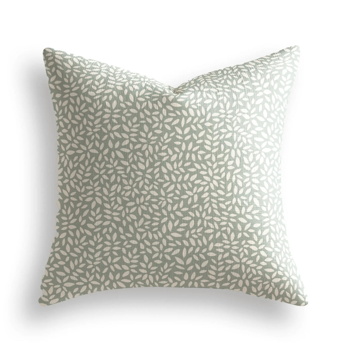 Wadmalaw Throw Pillow in Sage by Emily Daws — Sea Island Collection, made-to-order on Belgian linen