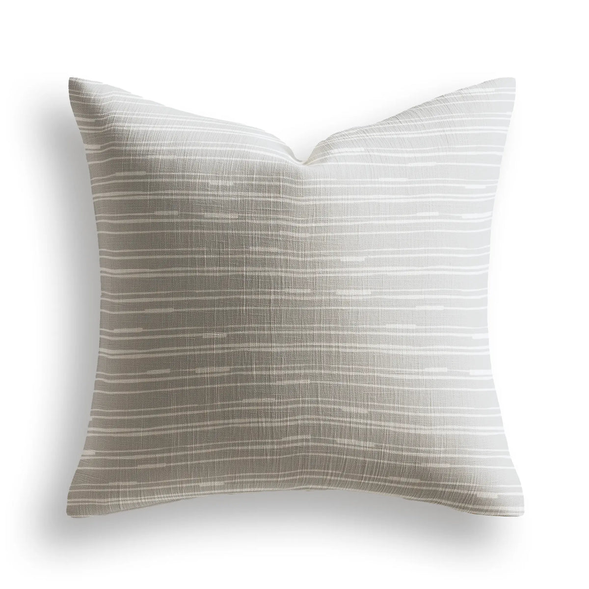 Washout Throw Pillow in Pebble by Emily Daws — Waterways Collection, made-to-order on woven upholstery fabric