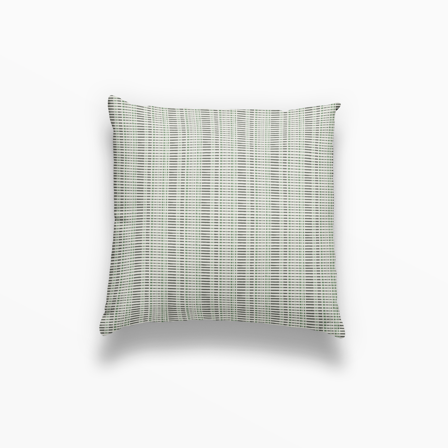 Birch pillow in Evergreen by Emily Daws – square throw pillow with floral motifs for cottage-style decor