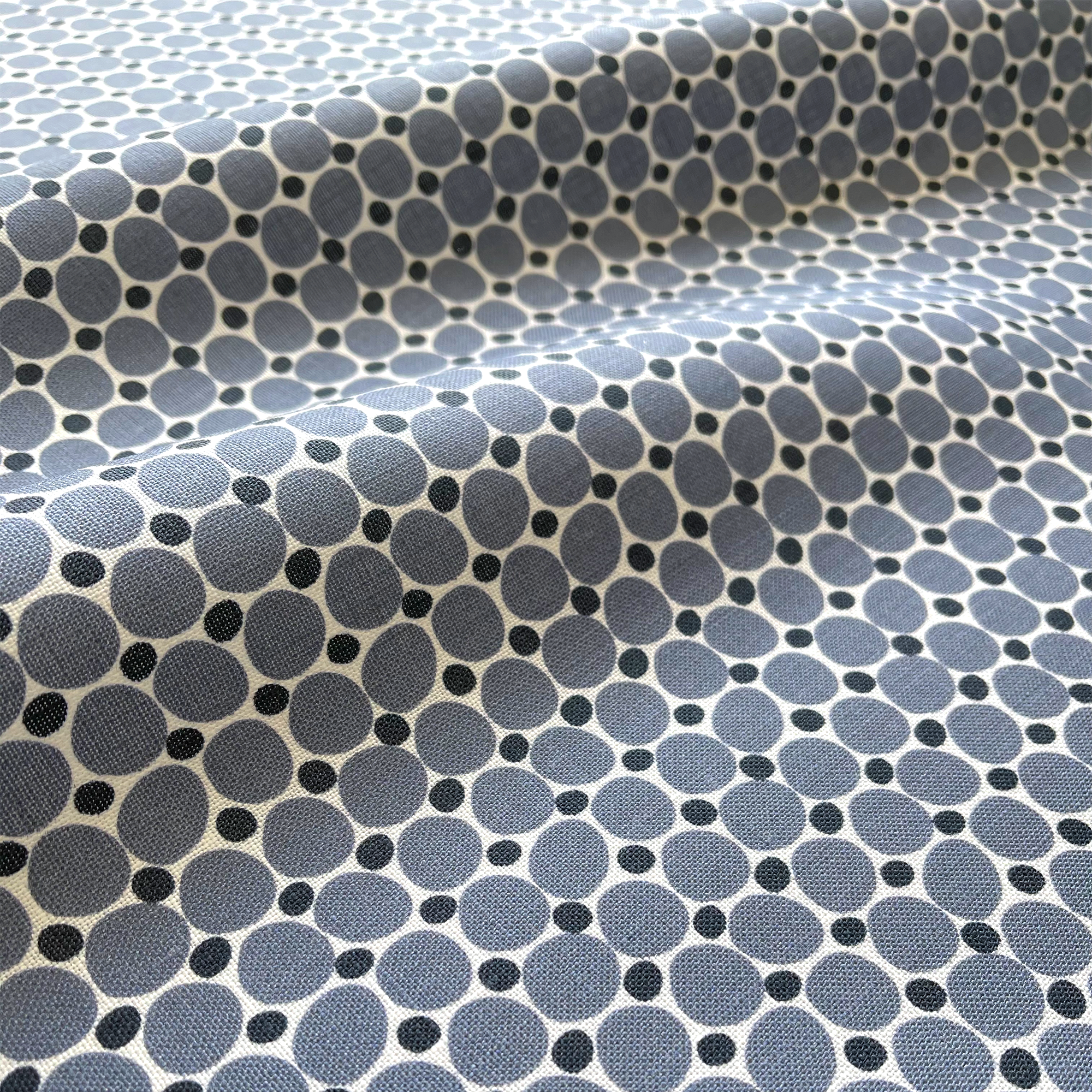Cobblestone pillow in Ink – close-up of the fabric texture and pattern on linen backing