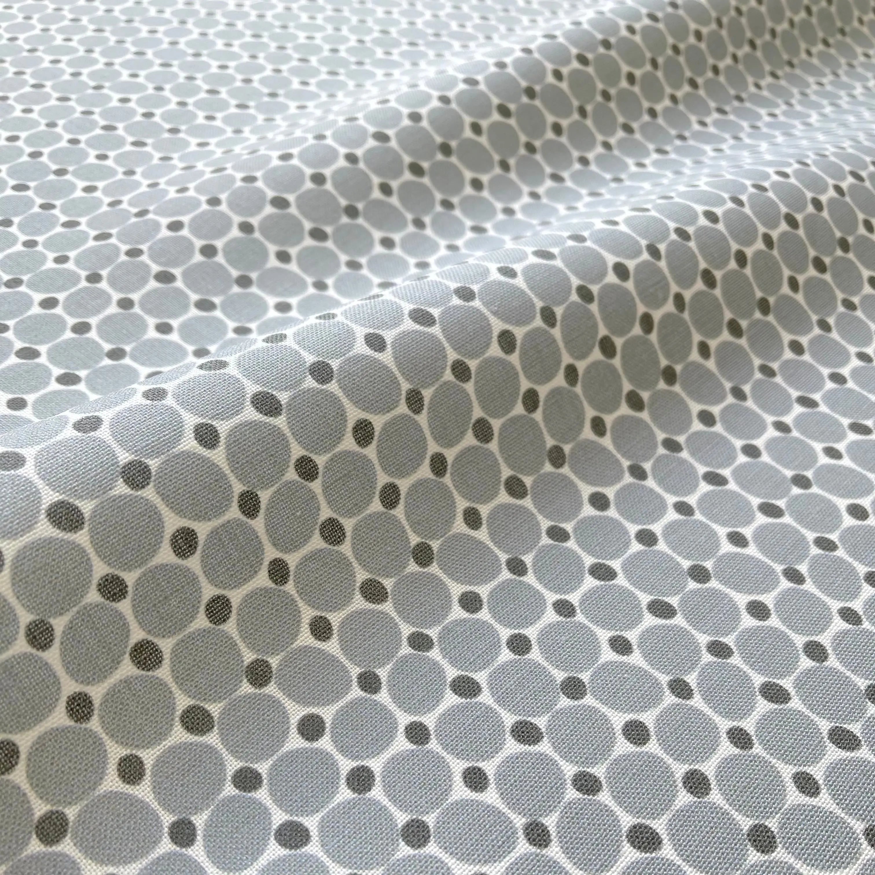 Cobblestone fabric in Lagoon by Emily Daws — close-up detail of Belgian linen, Charleston Collection